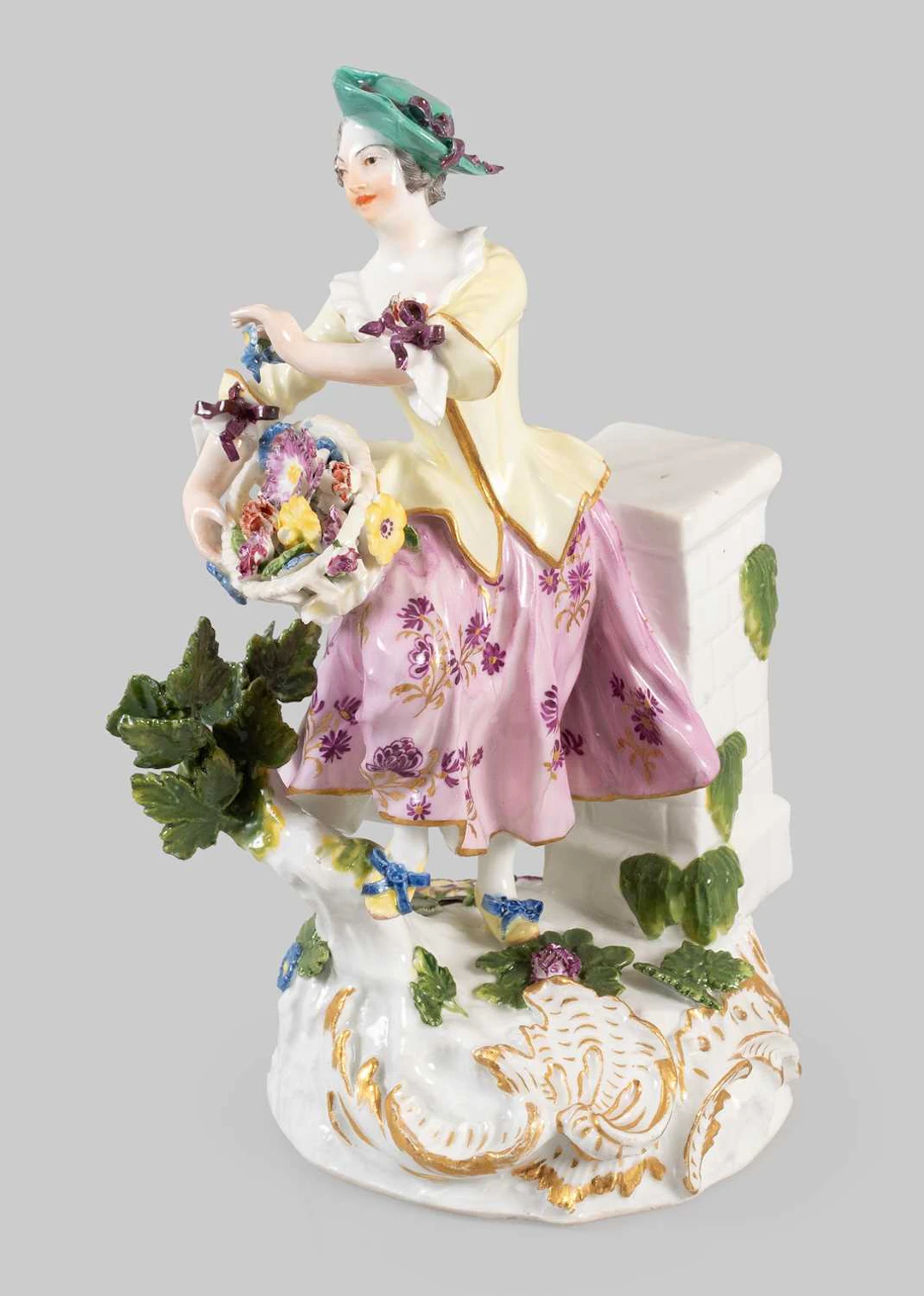 A Meissen Porcelain Figure of a Lady, circa 1750