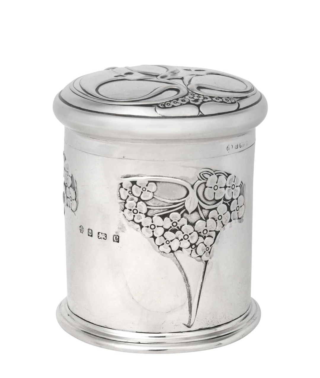 An Edward VII Silver Canister by William Hutton and Sons Ltd., Birmingham