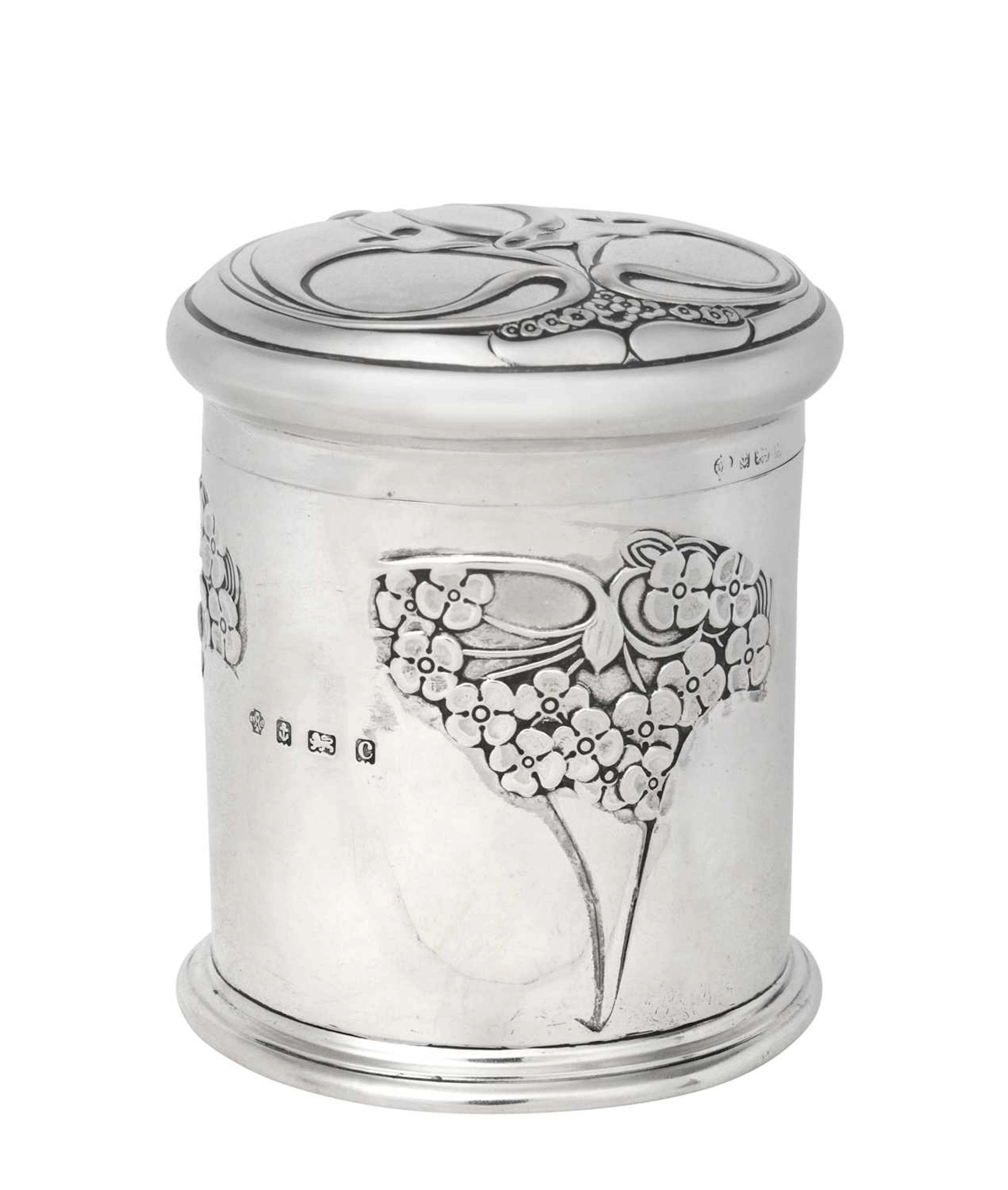 An Edward VII Silver Canister by William Hutton and Sons Ltd., Birmingham