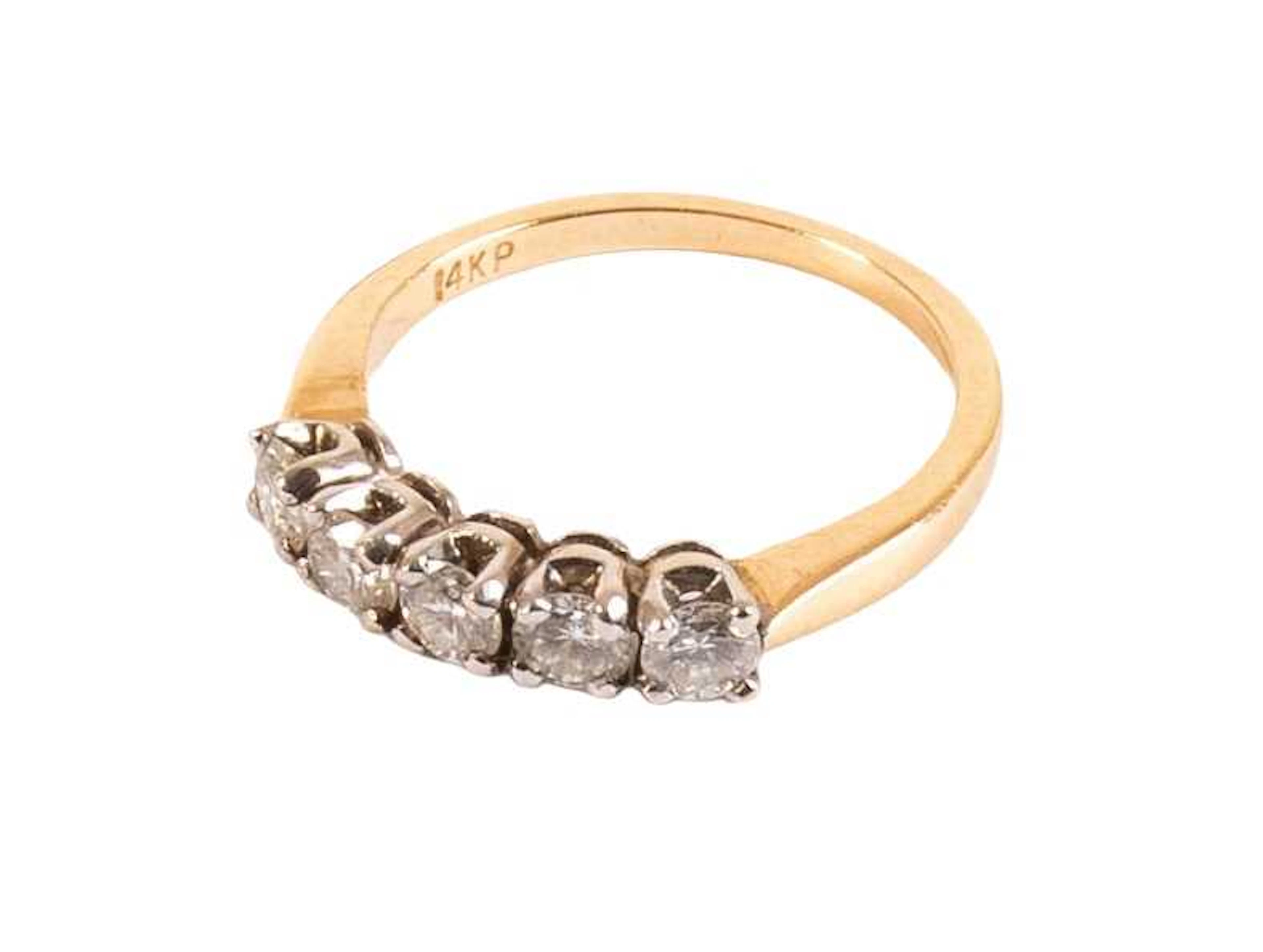 A Diamond Five Stone Ring