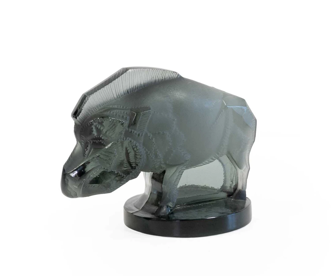 René Lalique (French, 1860-1945): A Sanglier Car Mascot, No. 1157