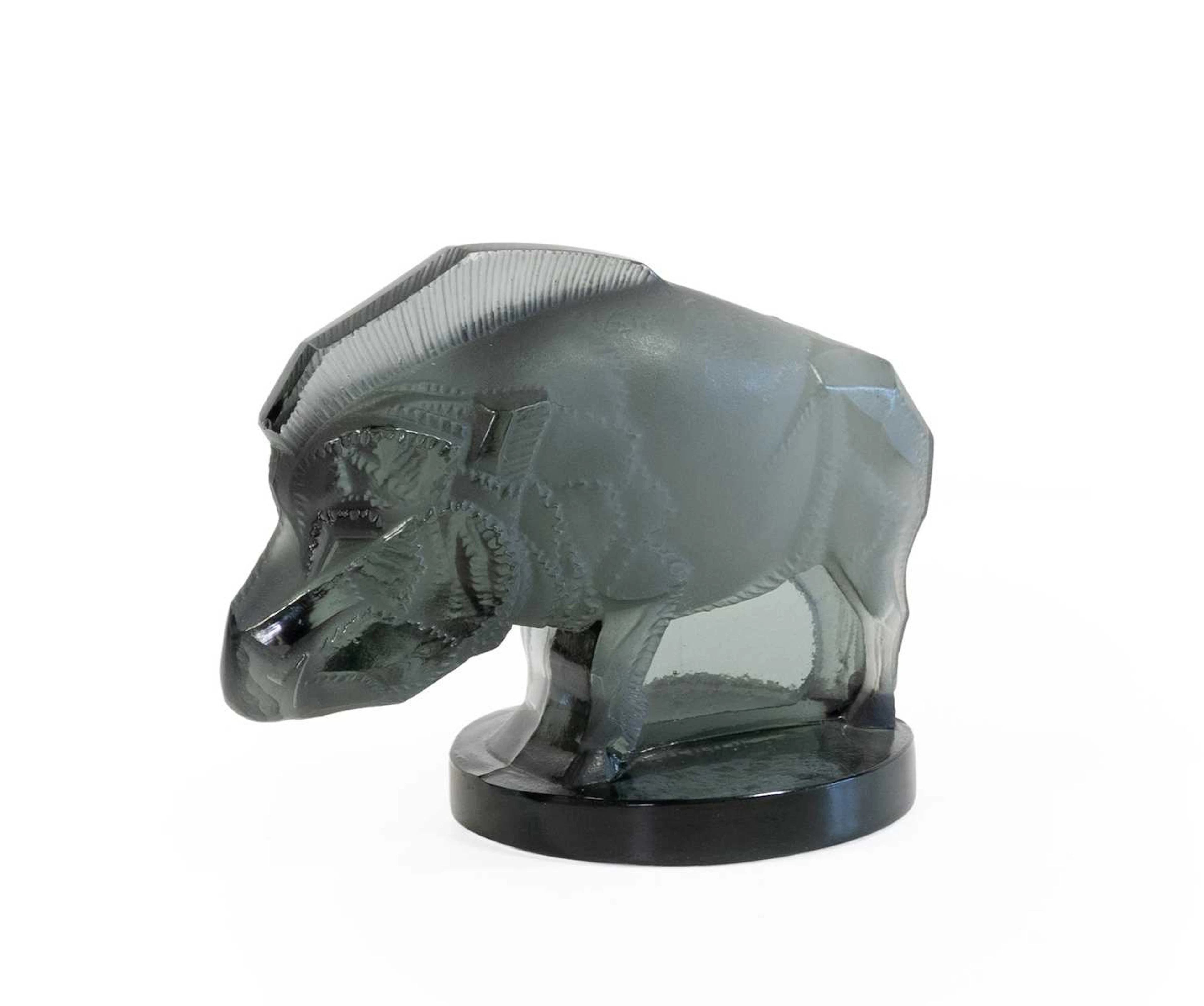 René Lalique (French, 1860-1945): A Sanglier Car Mascot, No. 1157