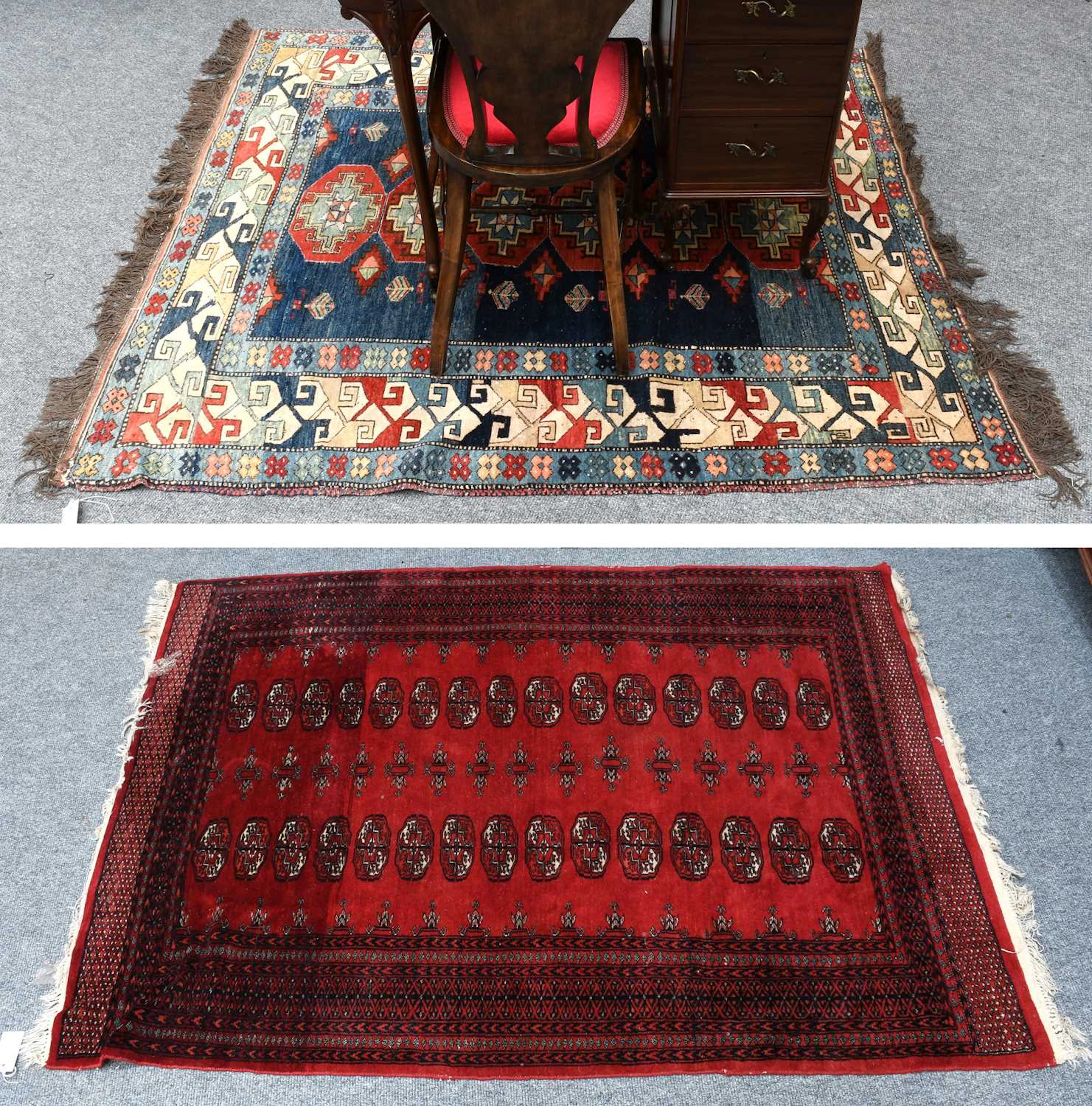 Afghan Rug of Caucasian Design