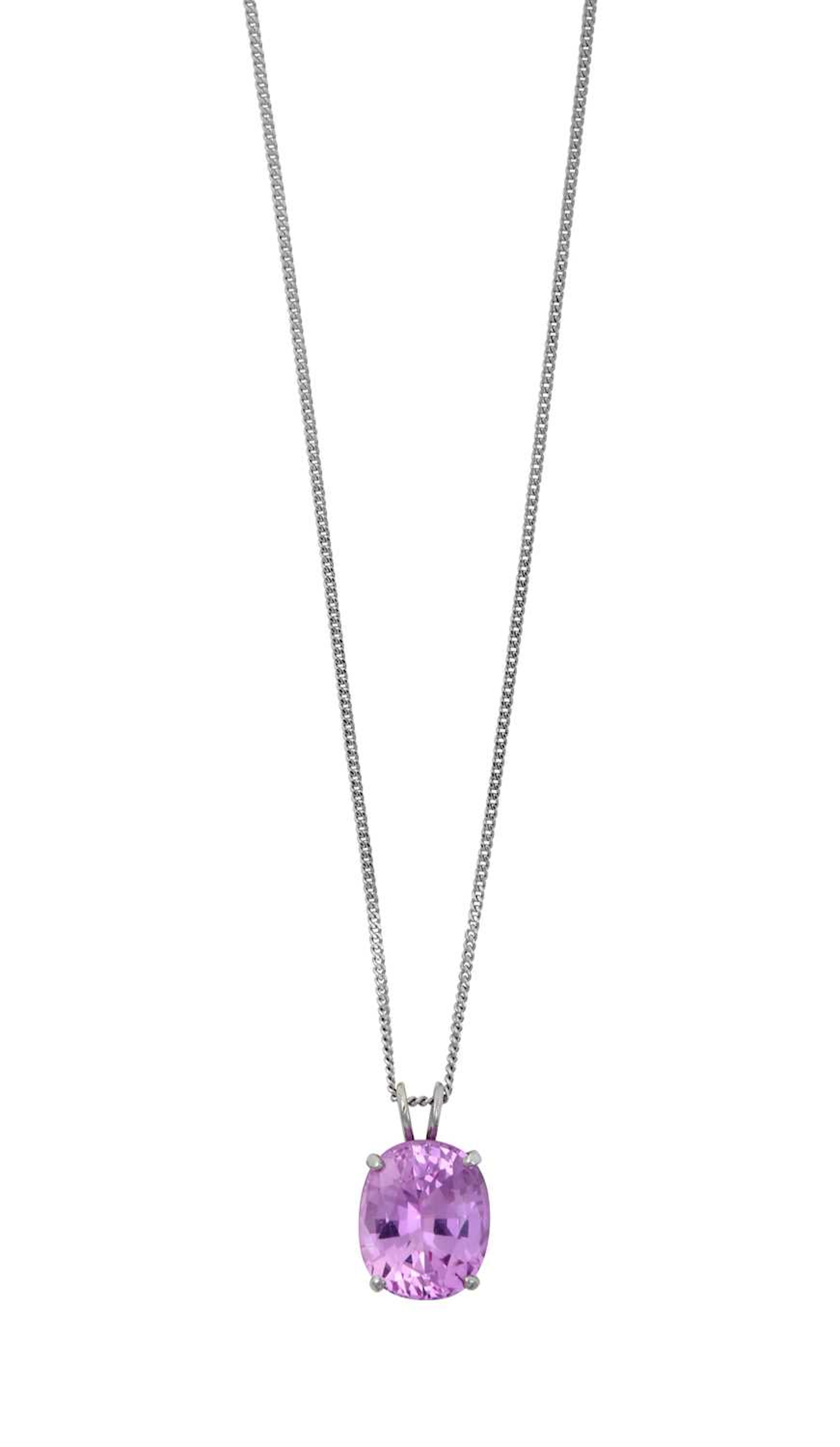 A Pink Sapphire Pendant on Chain