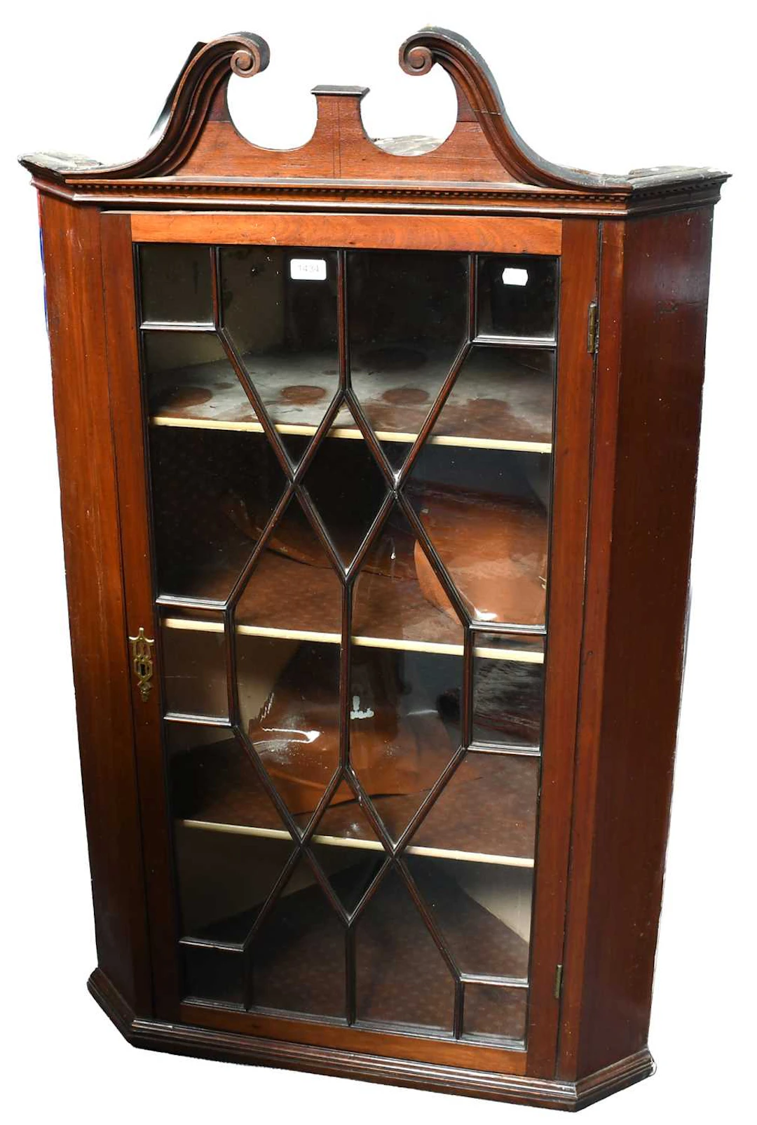 A Large George III Mahogany Hanging Corner Cupboard
