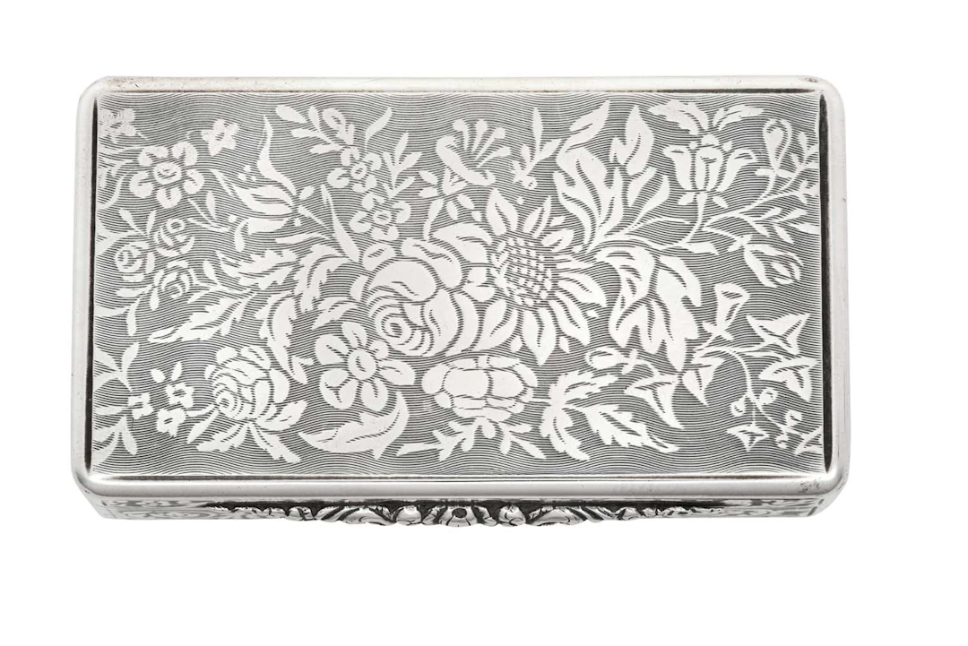A Continental Silver Snuff-Box Marked Indistinctly, Possibly Austrian