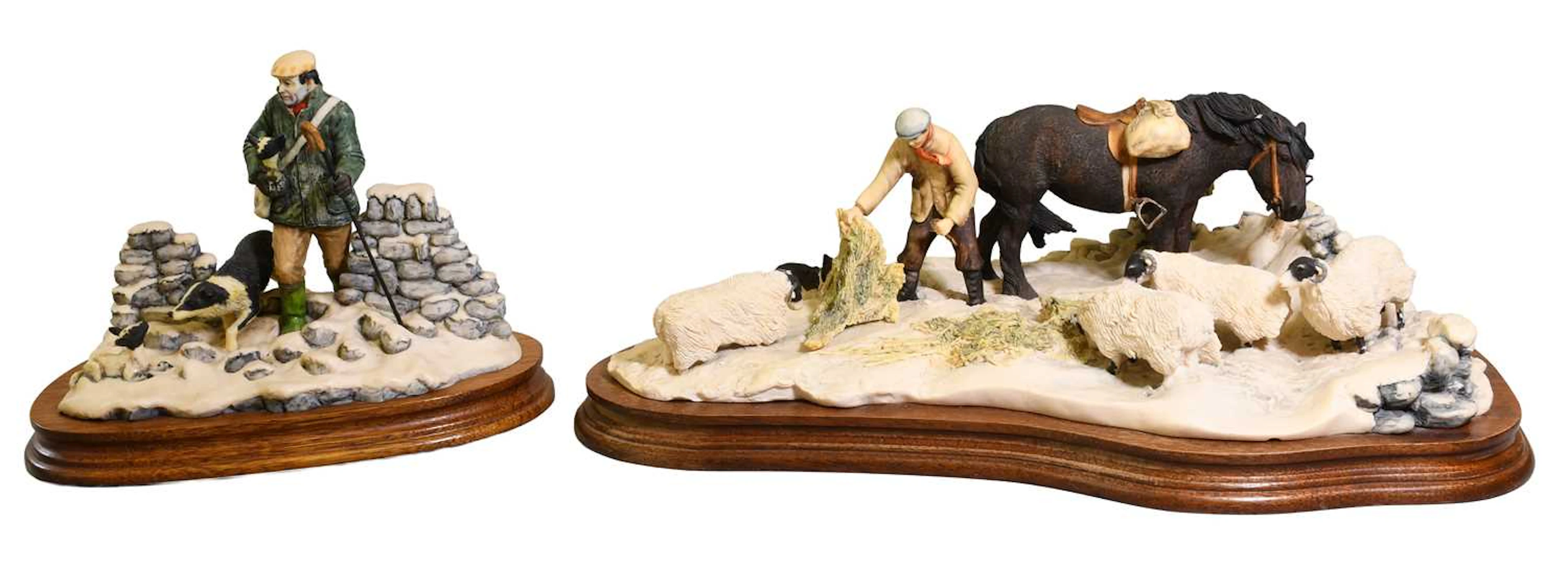Border Fine Arts 'Winter Feeding', Northumbria Farming Group 'A Rough Lambing'