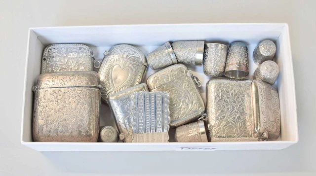A Collection of Assorted Silver Boxes, Together With