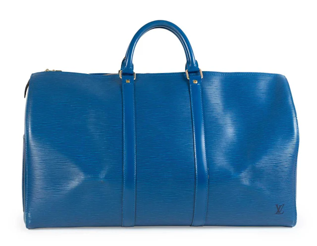 Louis Vuitton Toledo Blue Epi Leather Keepall 55, C.1999