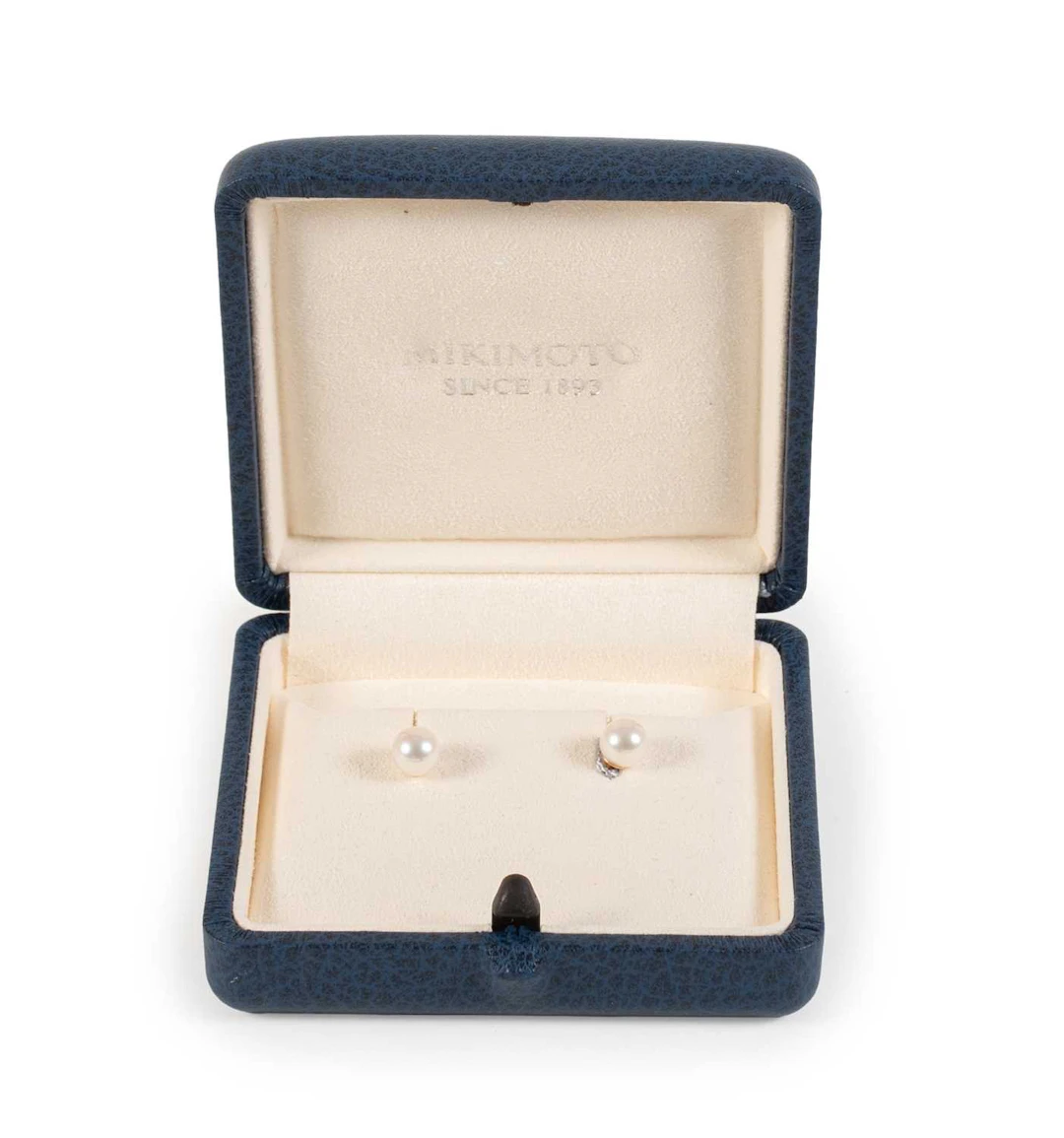 Mikimoto Cultured Pearl 18 Carat Gold Stud Earrings