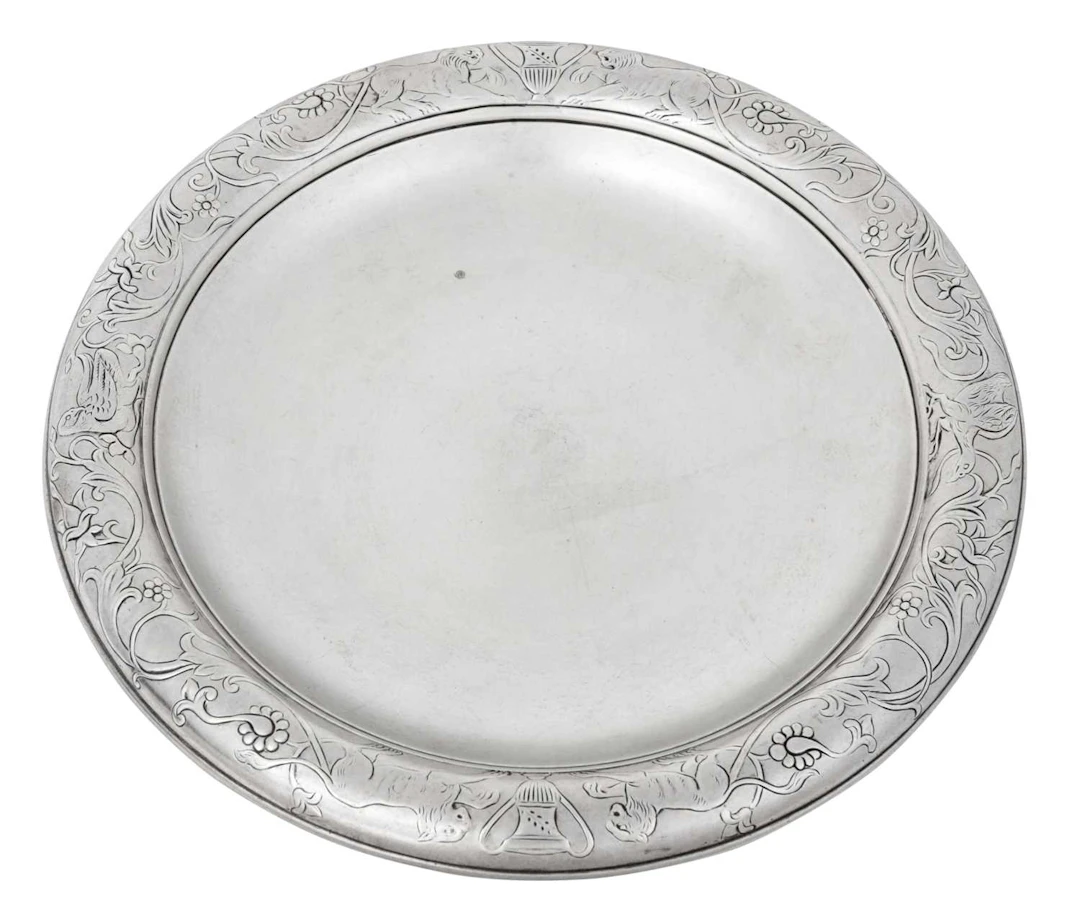 An Italian Silver Dish by Giacinto Melillo, Naples, Late 19th Century