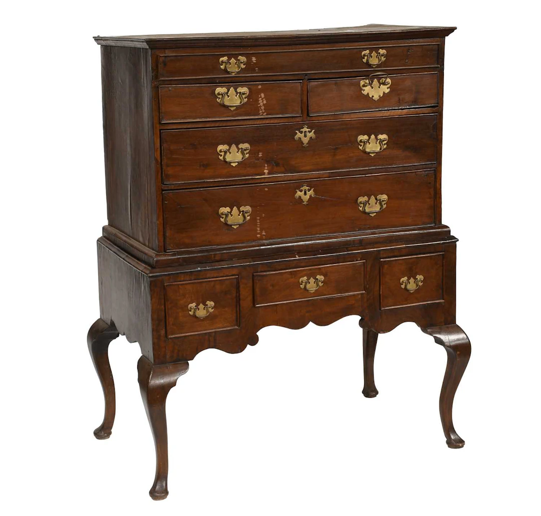 A Mahogany Straight Front Chest on Stand