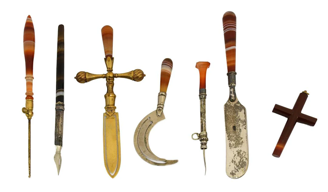 A Collection of Assorted Silver, Silver Plate or Metal-Mounted Banded