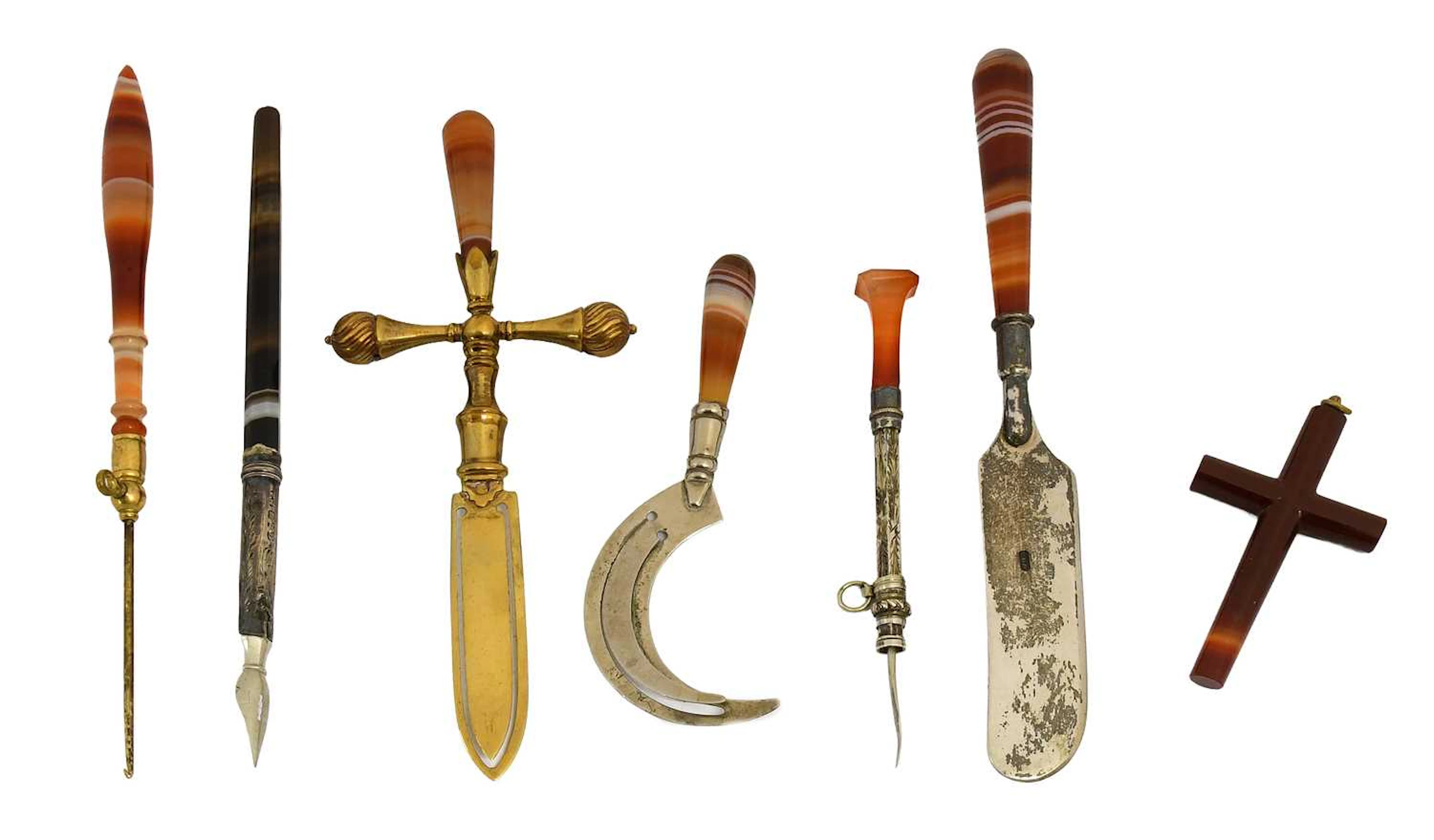 A Collection of Assorted Silver, Silver Plate or Metal-Mounted Banded