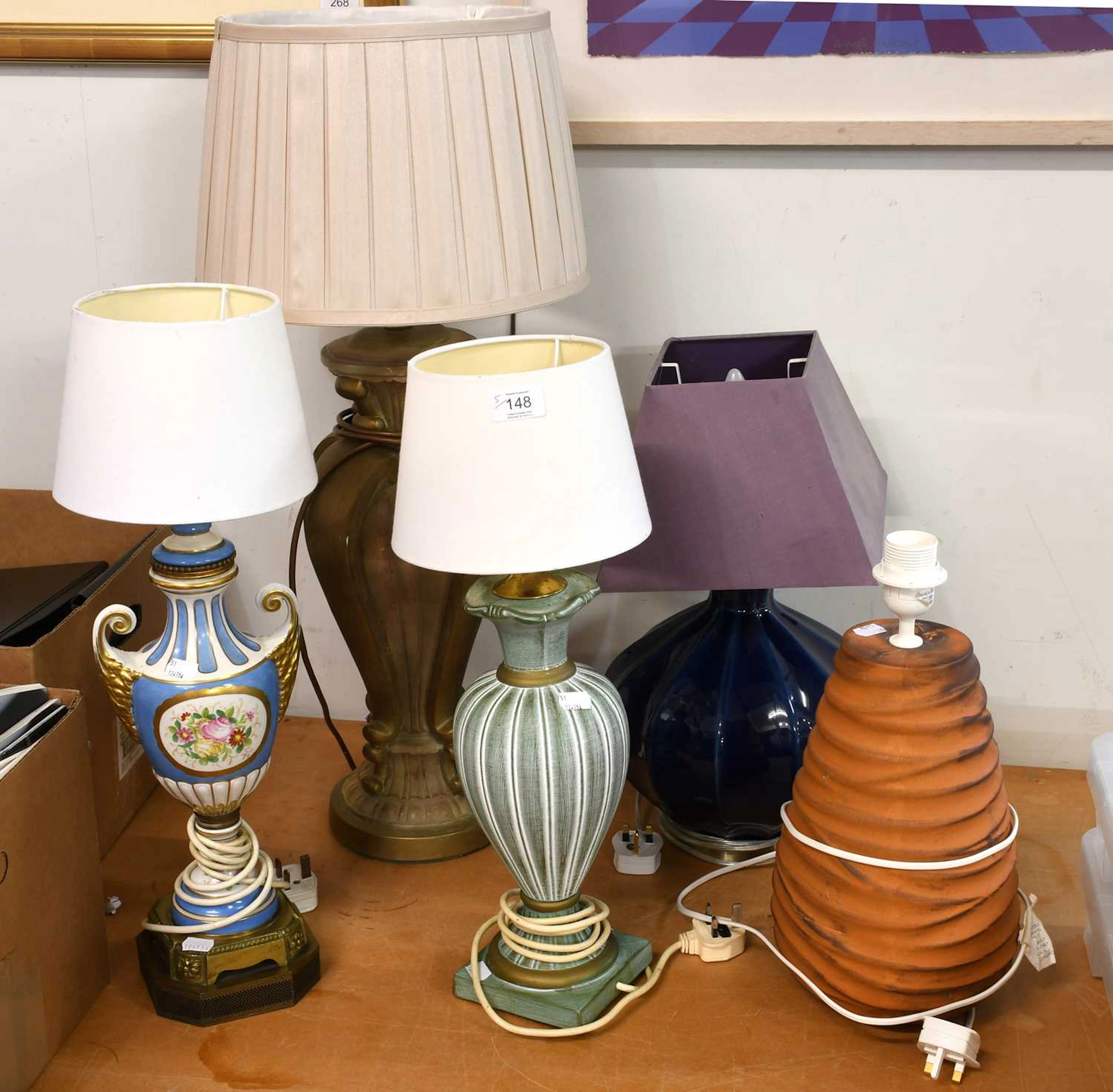 A Group of Five Decorative Table Lamps