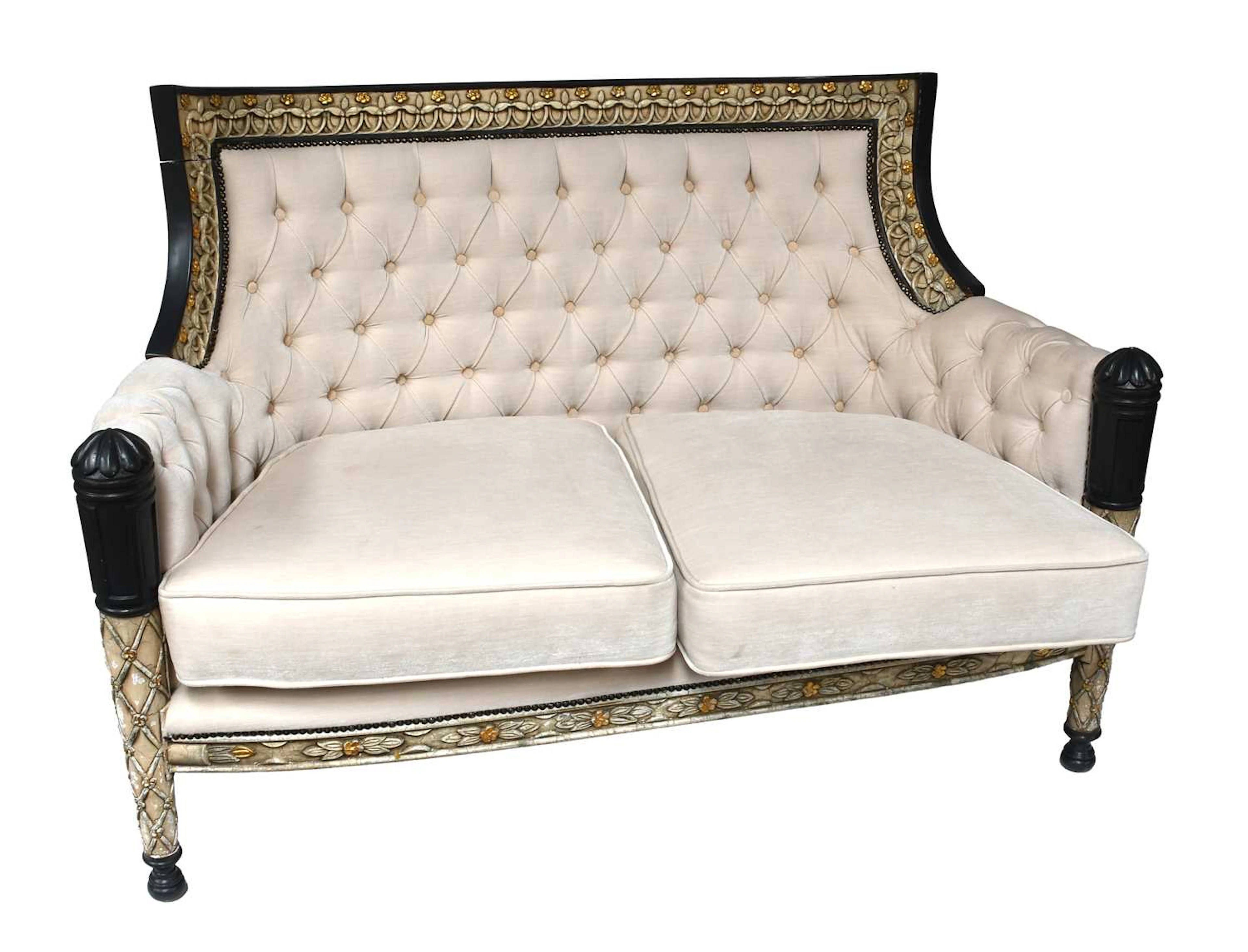 A Modern Continental Button Back Sofa