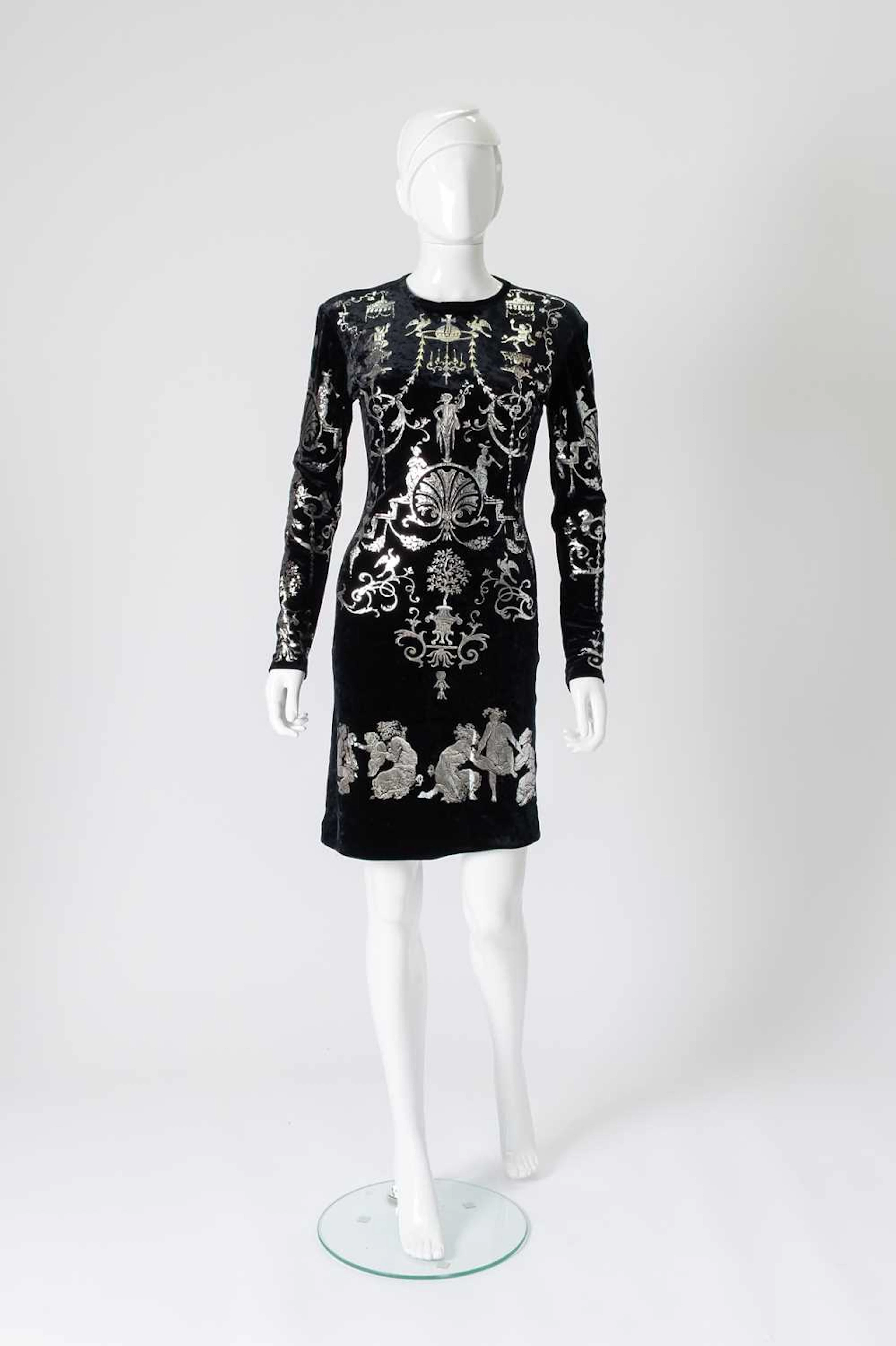Vivienne Westwood, 'Portrait Collection' Black Velvet Bodycon Dress