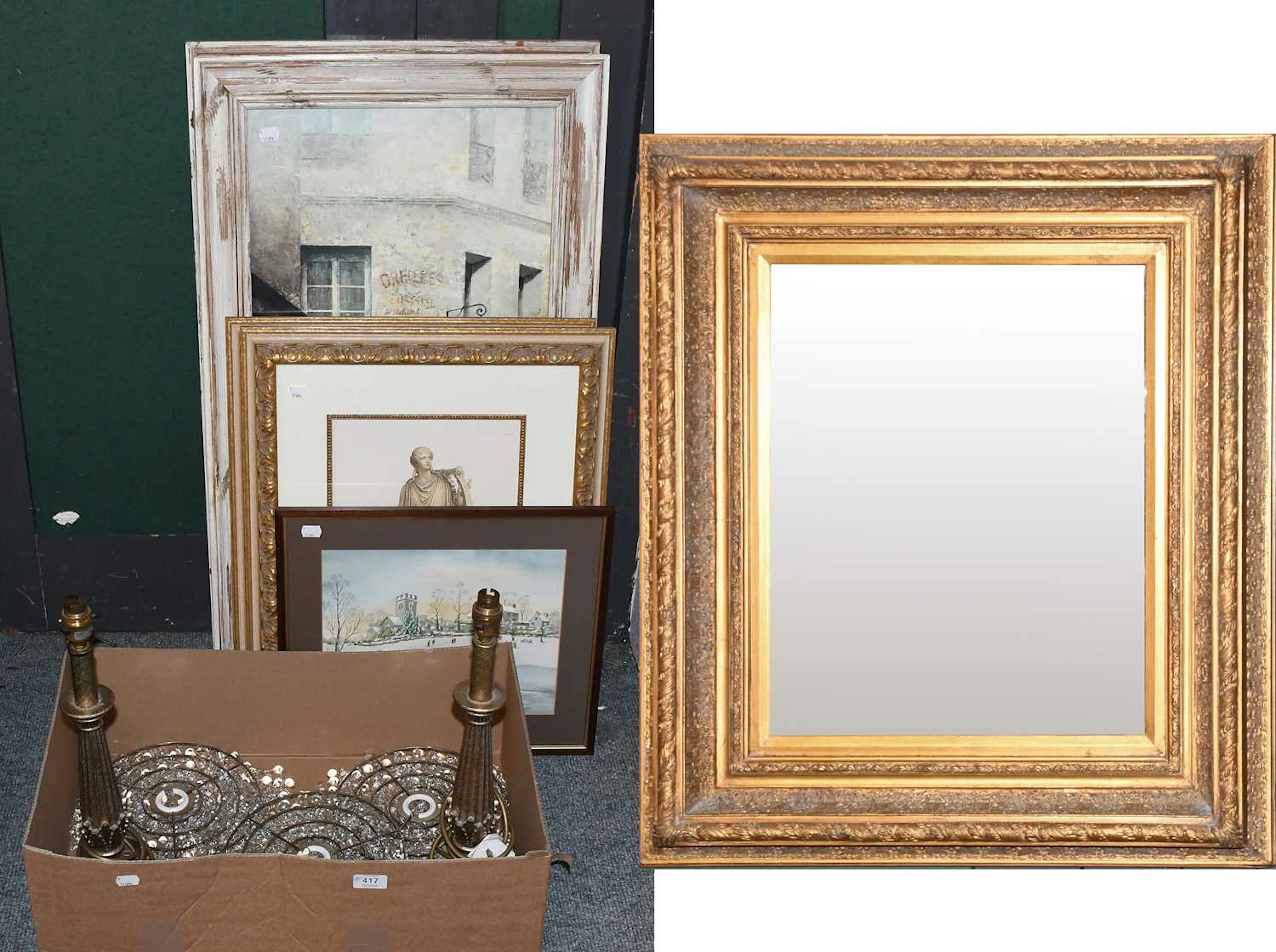A Gilt Framed Rectangular Hanging Mirror
