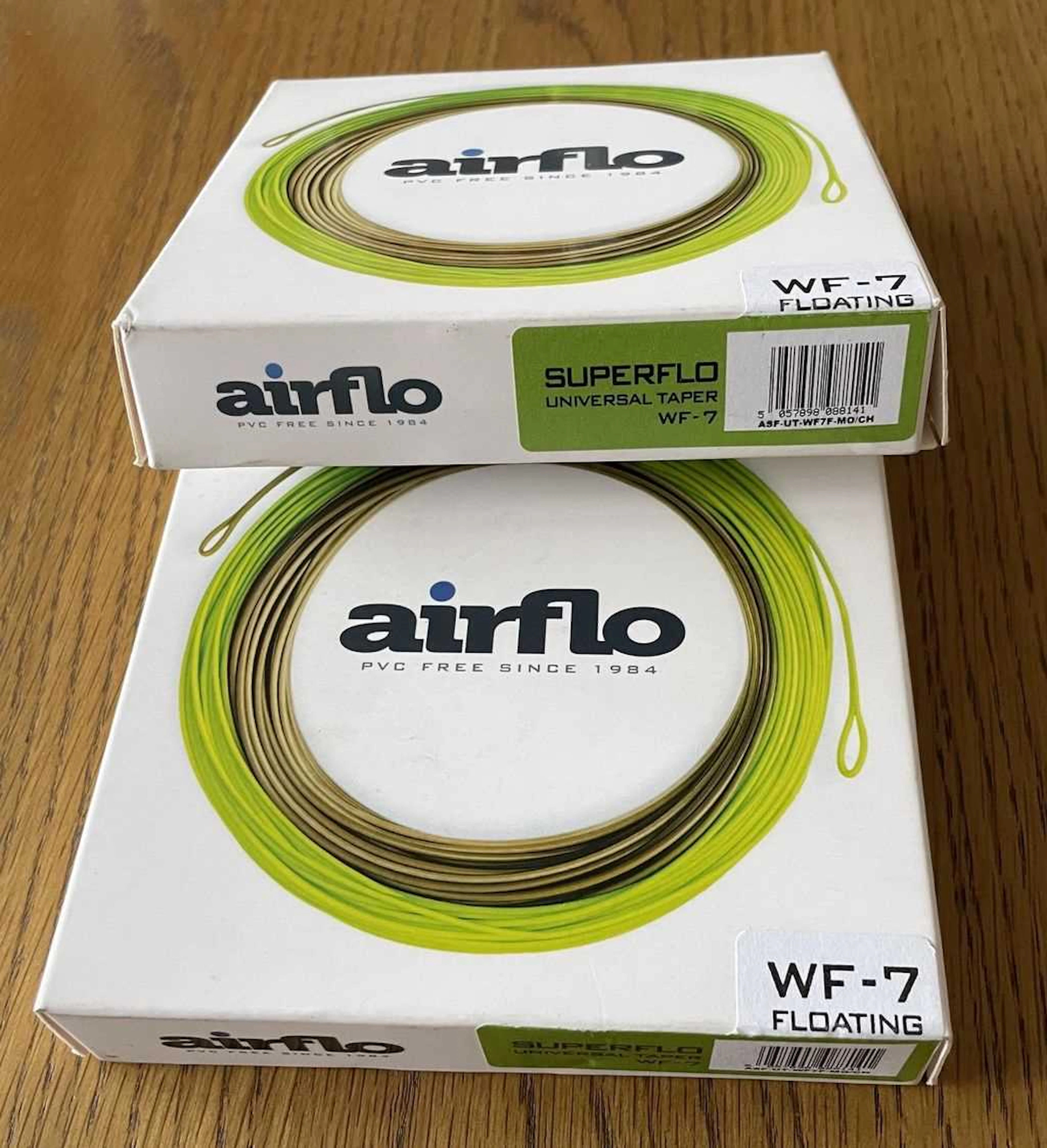 Two Airflo Superflo Universal Taper Fly Lane; WF7 floating