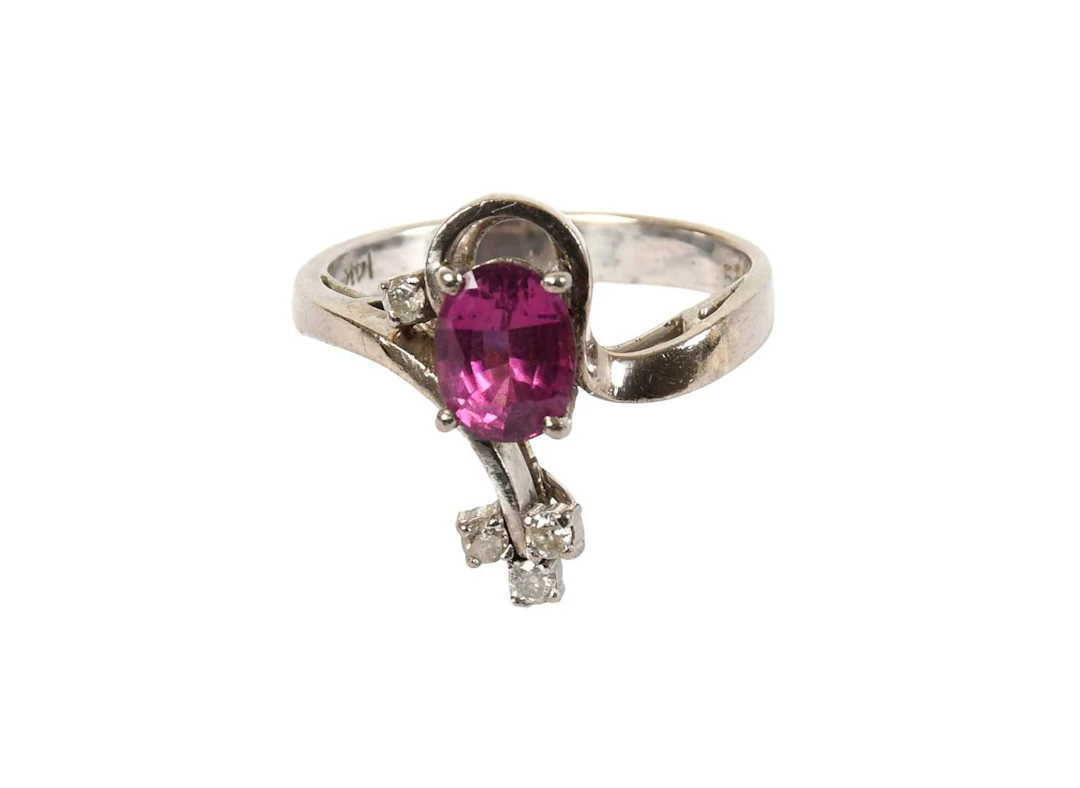 A Rhodolite Garnet and Diamond Ring