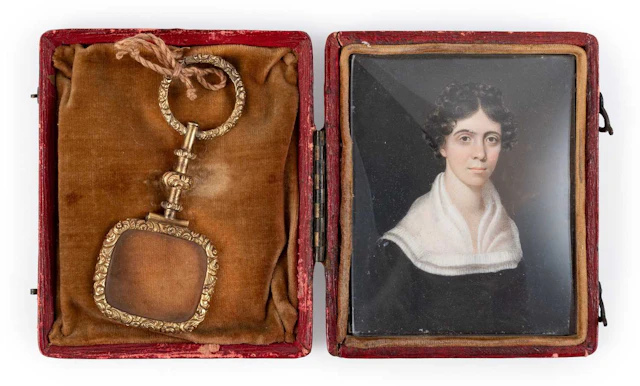 English School (early 19th century): Miniature Portrait of a Young Lady