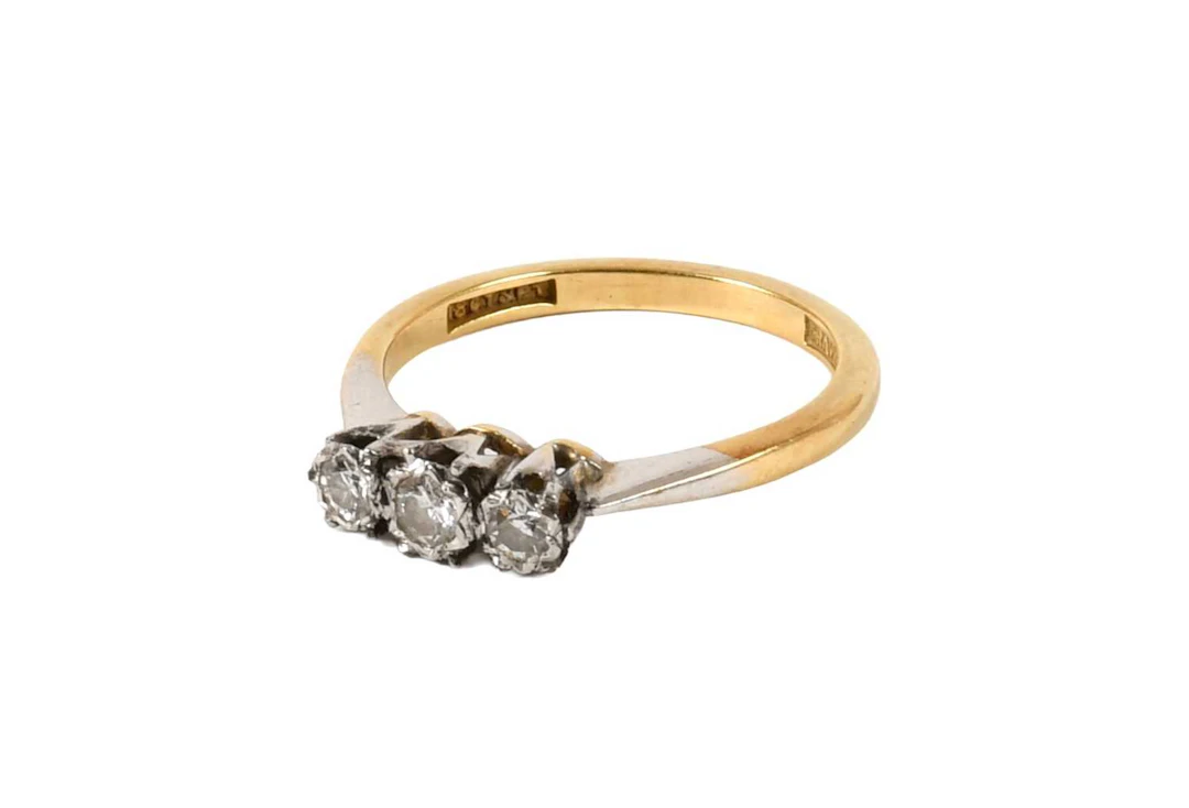 A Diamond Three Stone Ring