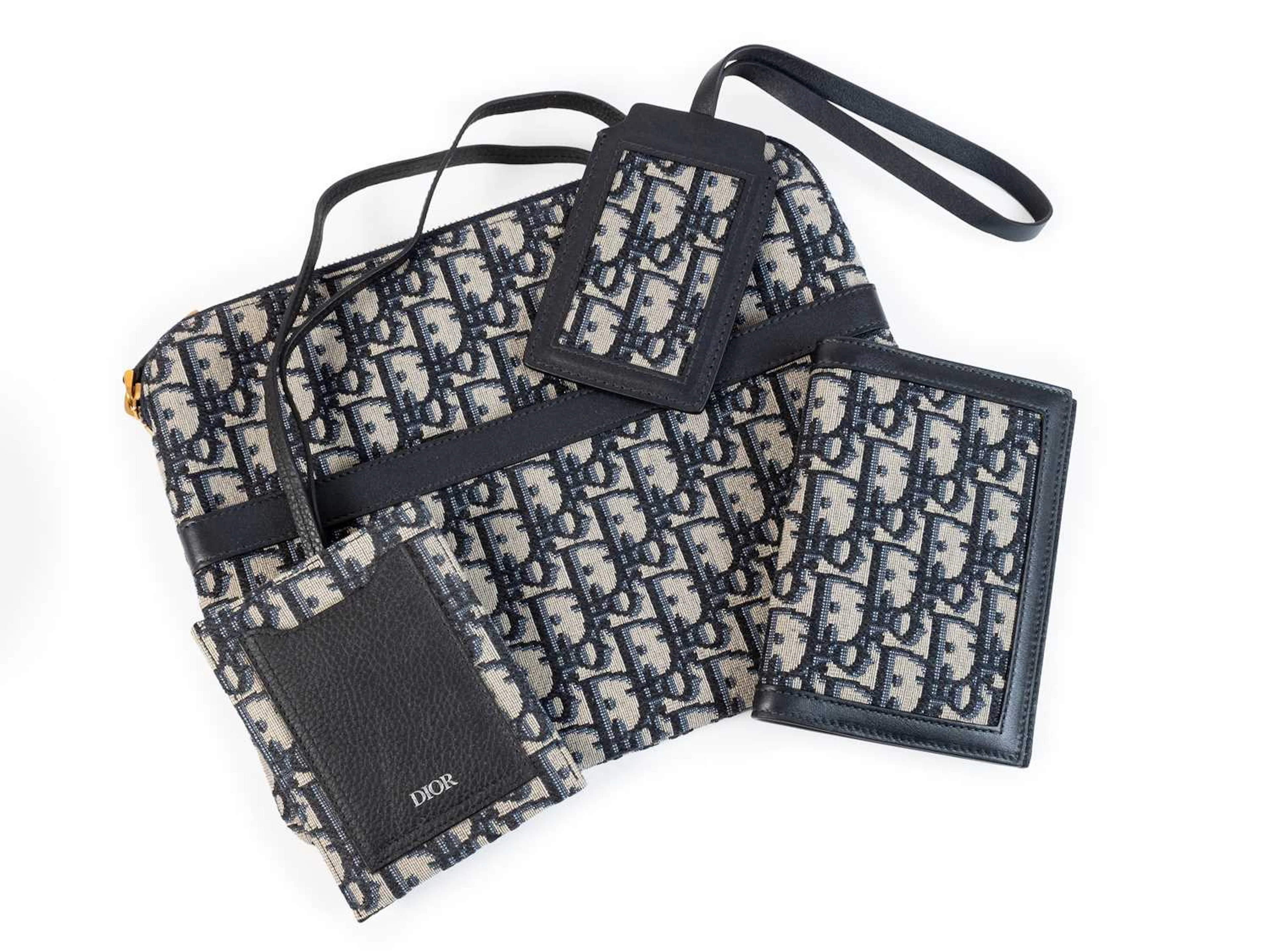 Dior Oblique Navy Canvas and Leather Travel Kit, The Edward Crutchley