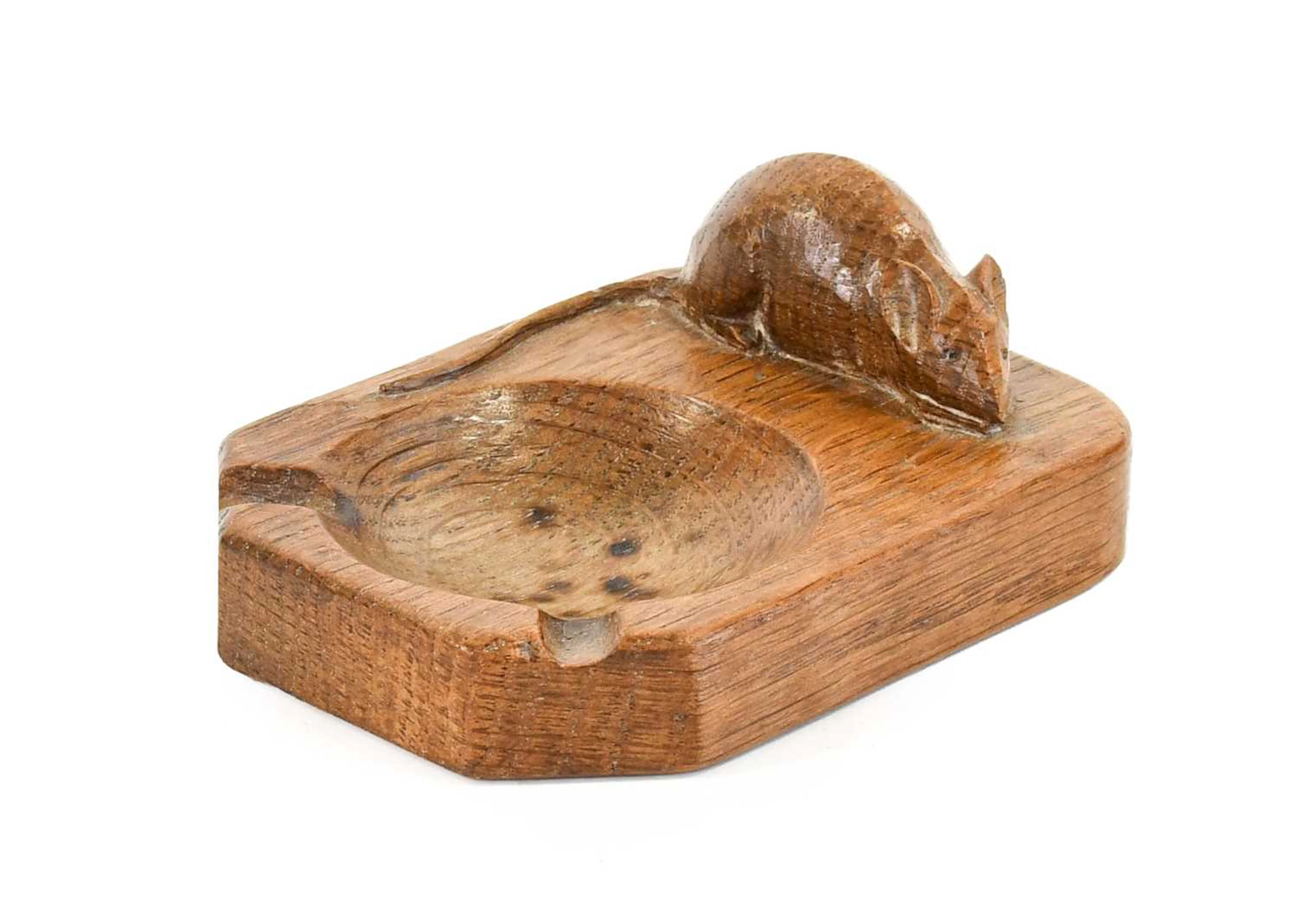 Workshop of Robert Mouseman Thompson (Kilburn): An English Oak Ashtray
