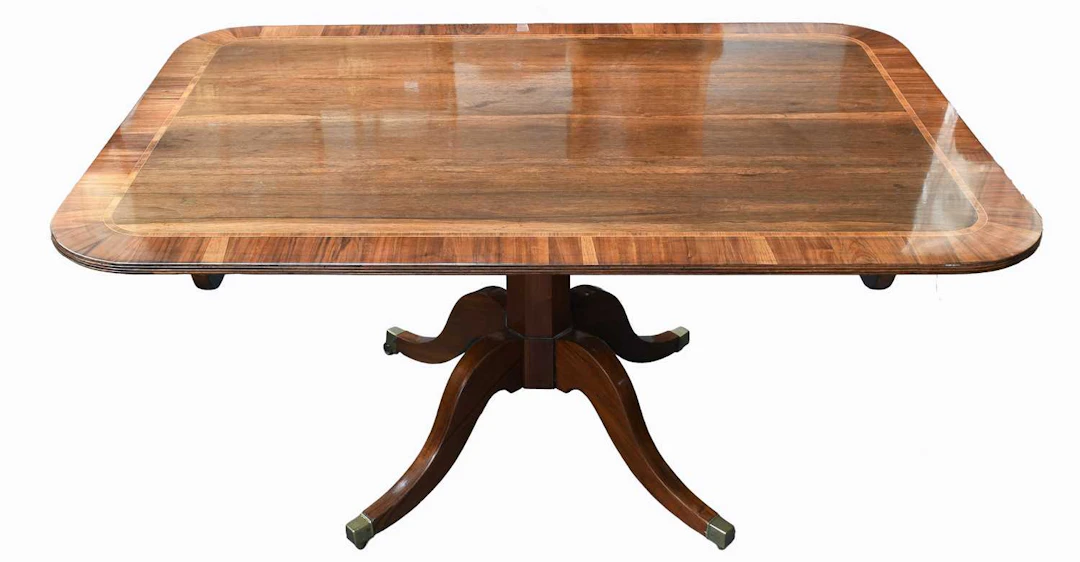 A Crossbanded Rosewood Pedestal Breakfast Table