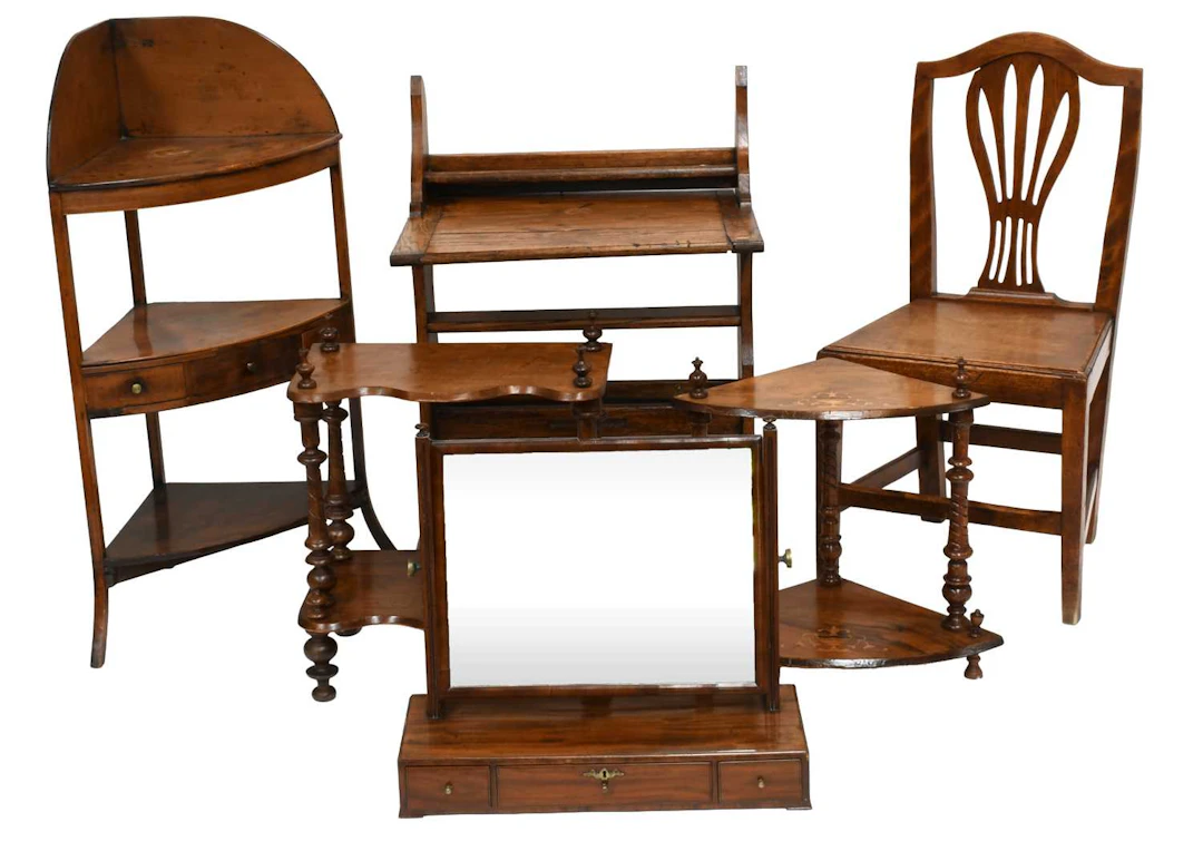 A George III Mahogany Corner Washstand