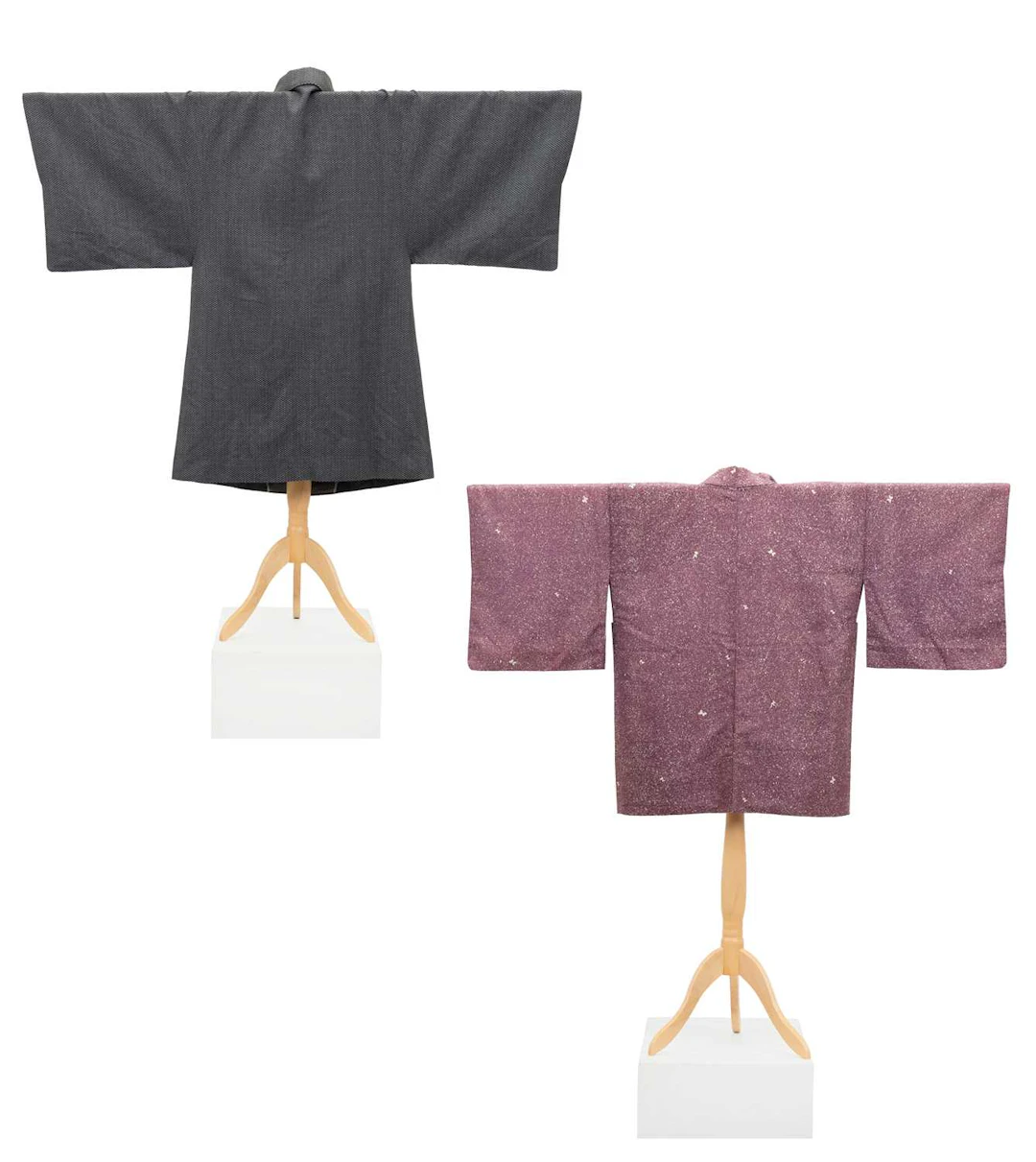 Japanese Men's Kimono Style Overcoat, Taishö/Showa Period, Circa 1920-1940s