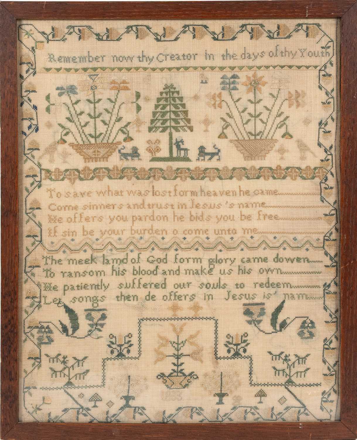 Decorative Sampler Worked in 1833