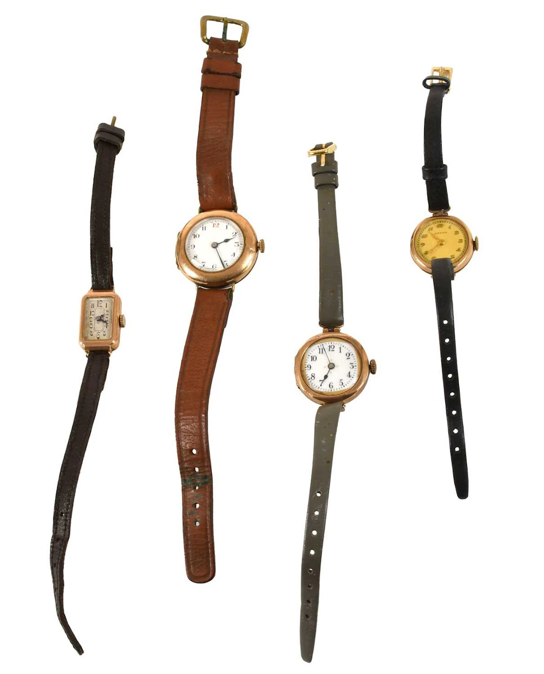 Four Lady's 9 Carat Gold Wristwatches