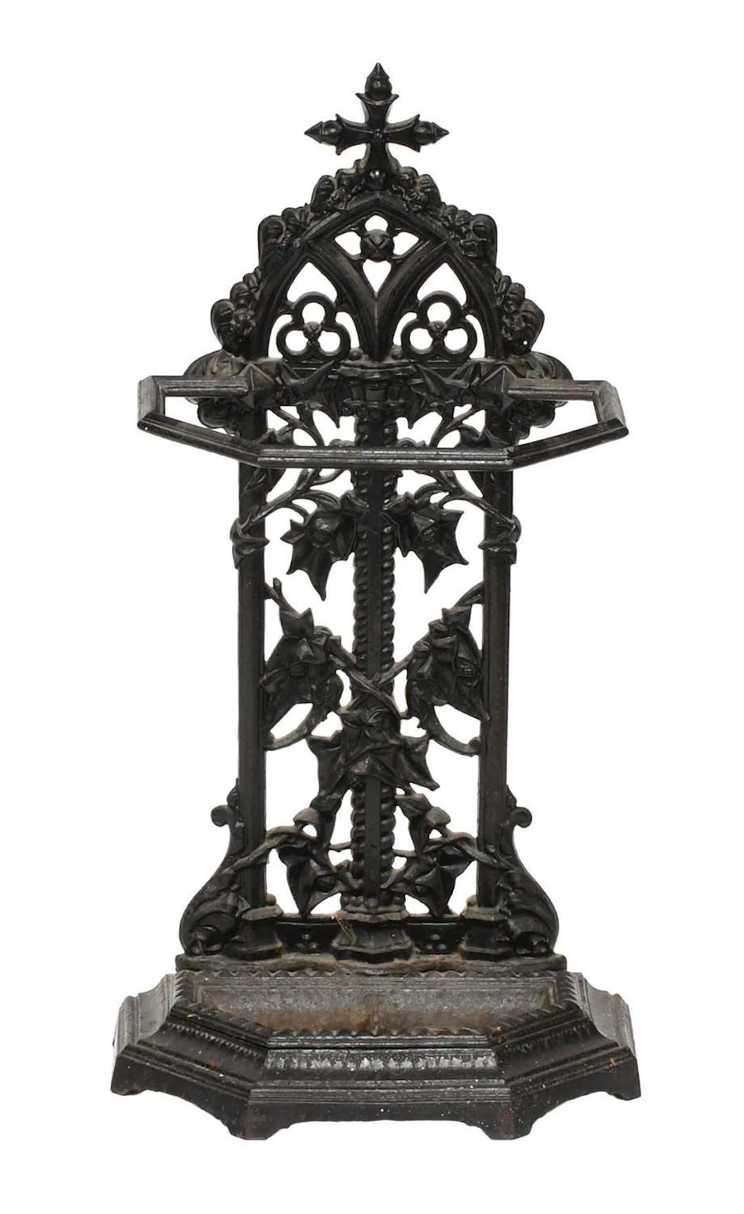 A Victorian Black Painted Cast Iron Stick Stand