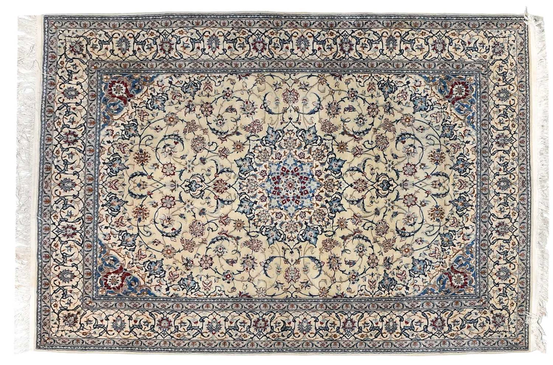 Finely Woven Nain Rug, Central Iran, Circa 1970