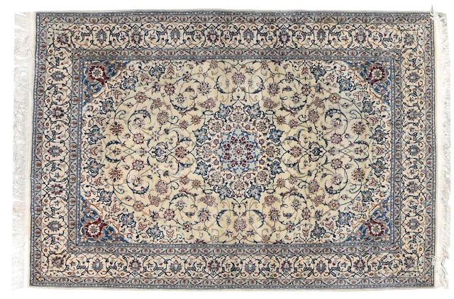 Finely Woven Nain Rug, Central Iran, Circa 1970