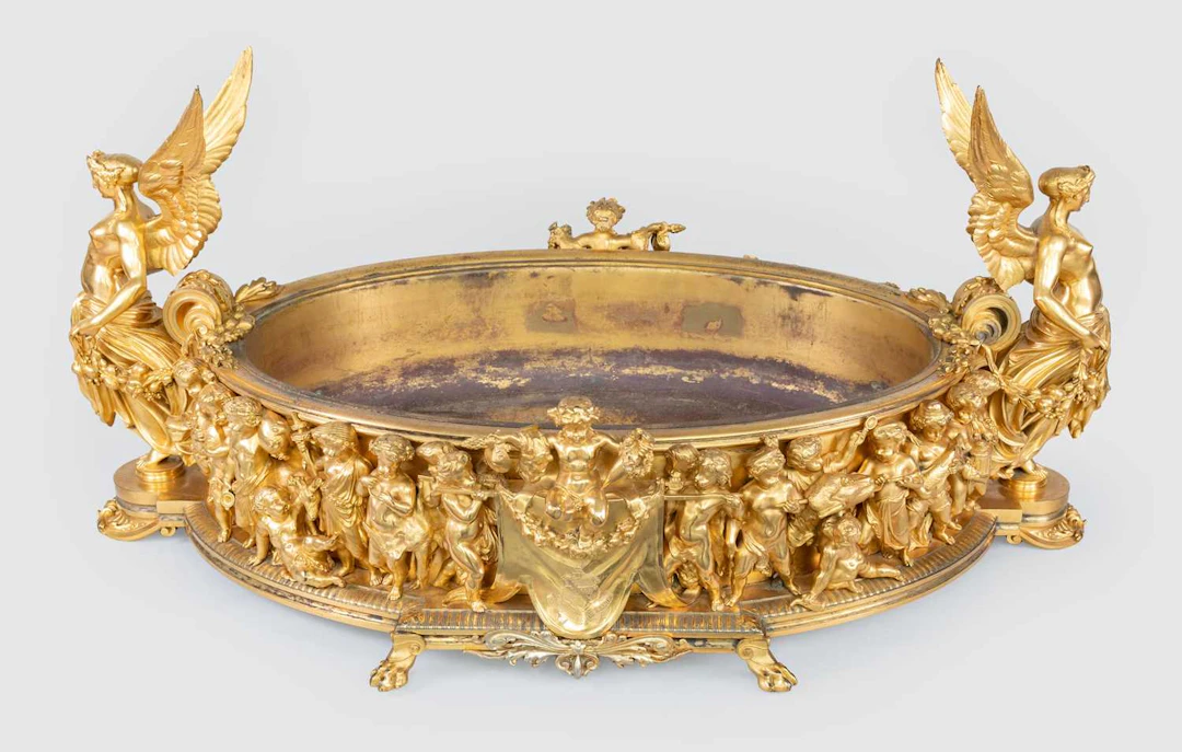 A Napoleon III Gilt-Bronze "L'Abondance et la Fécondité" Jardinière