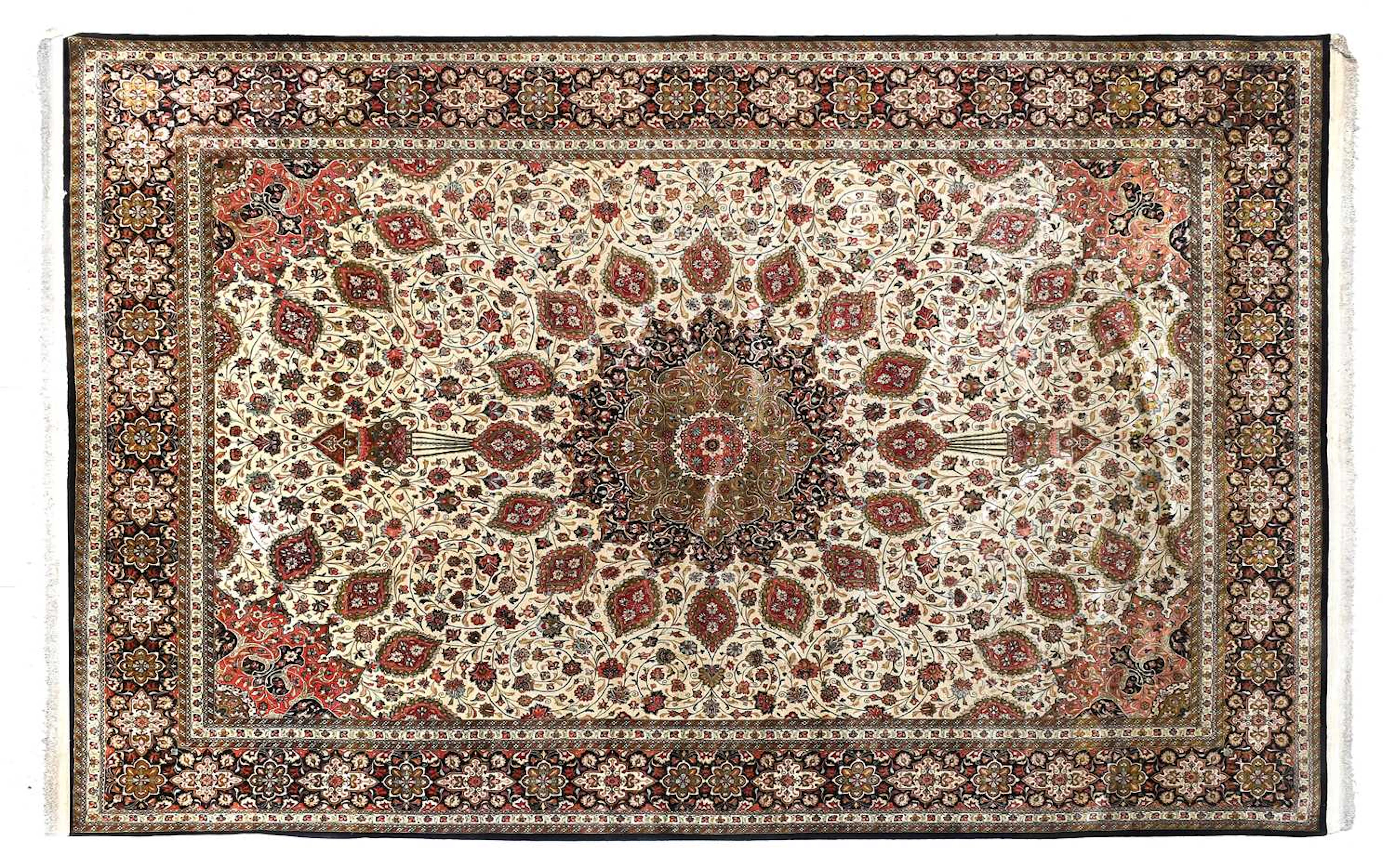 Ghom Silk Carpet, Central Iran, Circa 1980