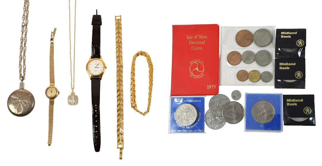 A 9 Carat Gold Wristwatch (a.f), A, Silver Scent Bottle Pendant on