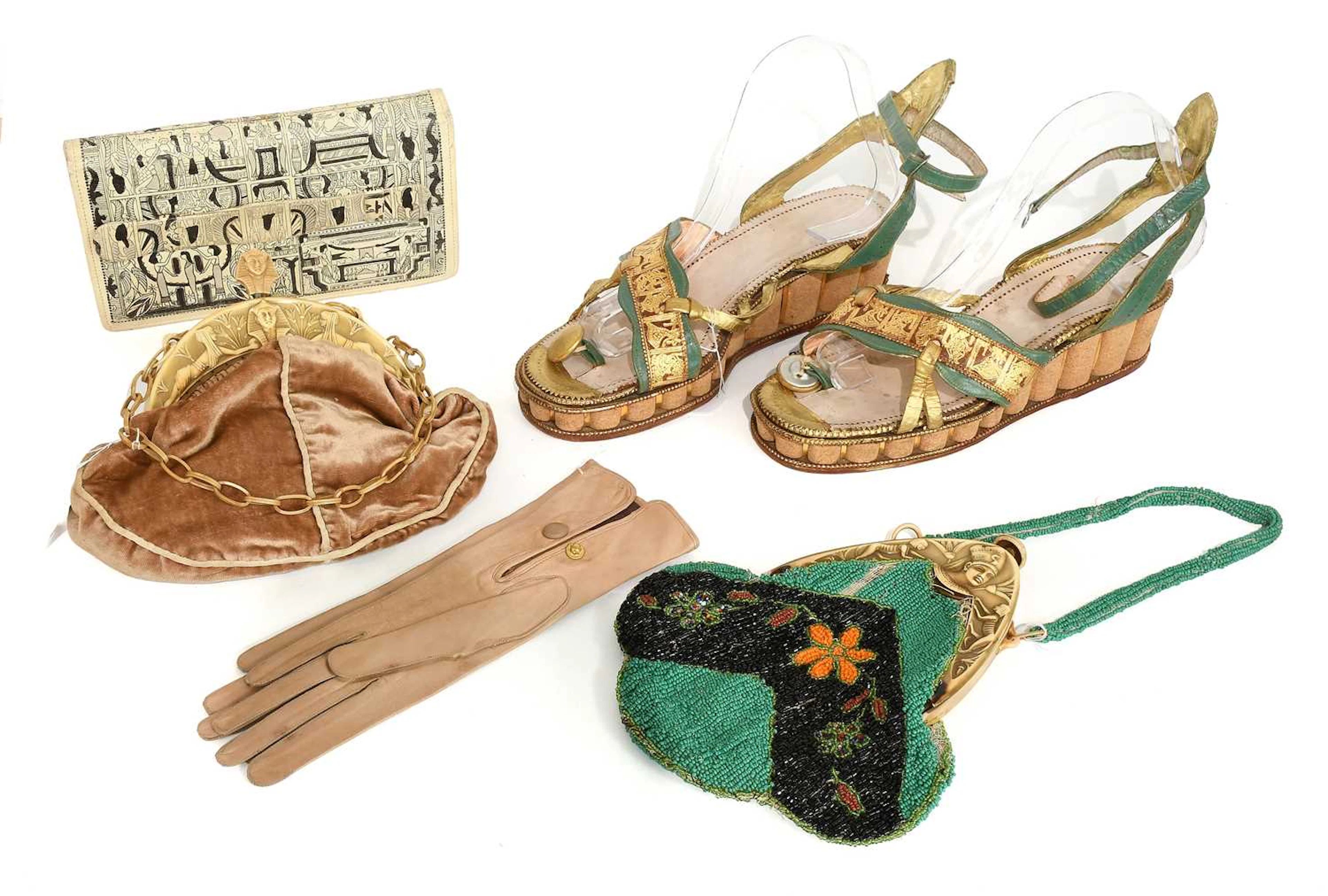 Circa 1920s Egyptian Revival Costume Accessories