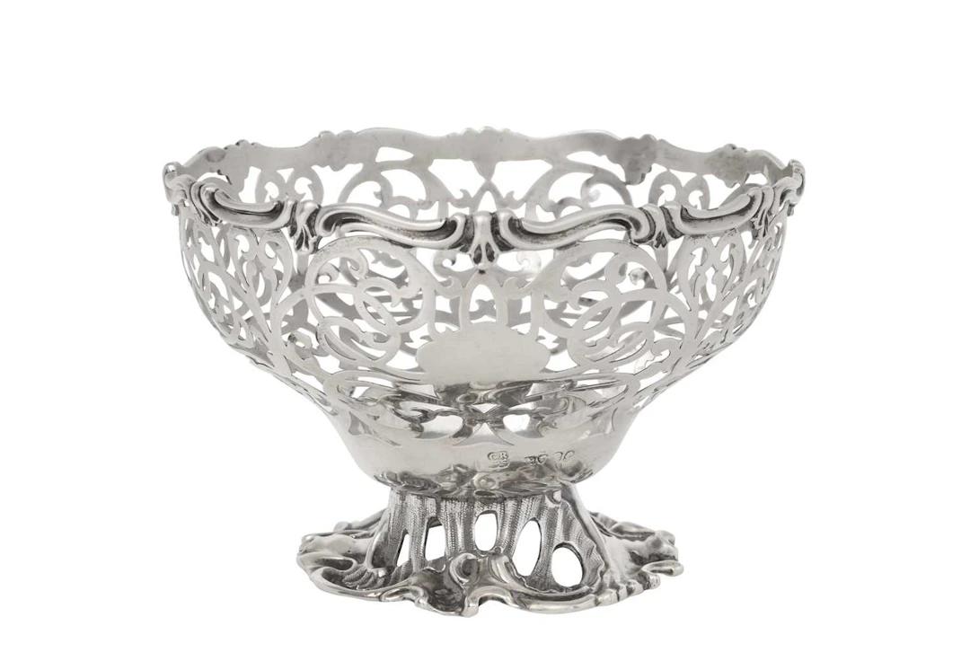 A Victorian Silver Pedestal Bowl by Charles Reily and George Storer