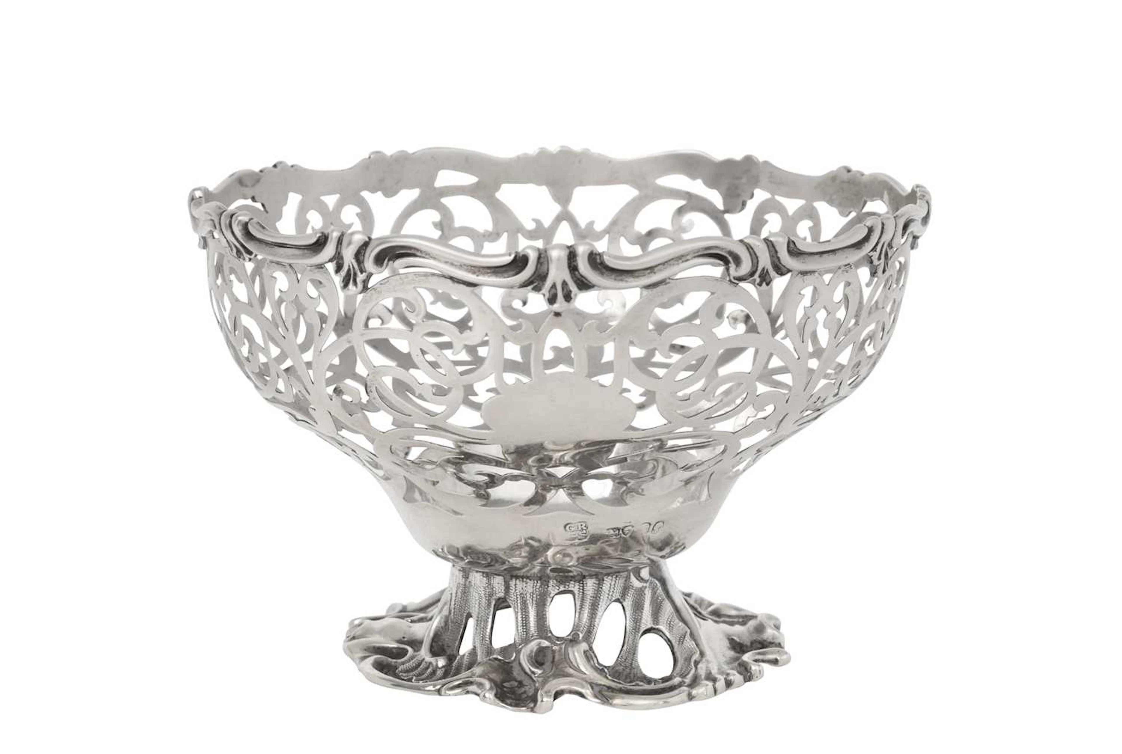 A Victorian Silver Pedestal Bowl by Charles Reily and George Storer
