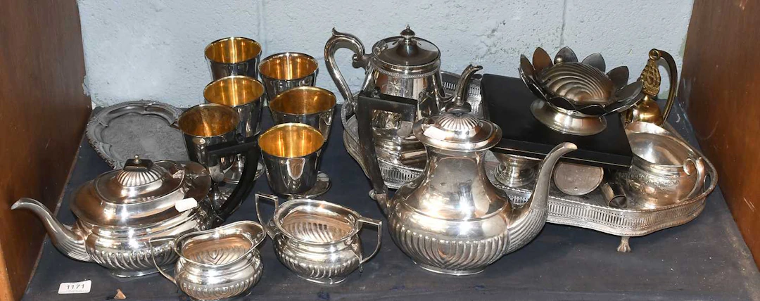 A Collection of Assorted Silver Plate