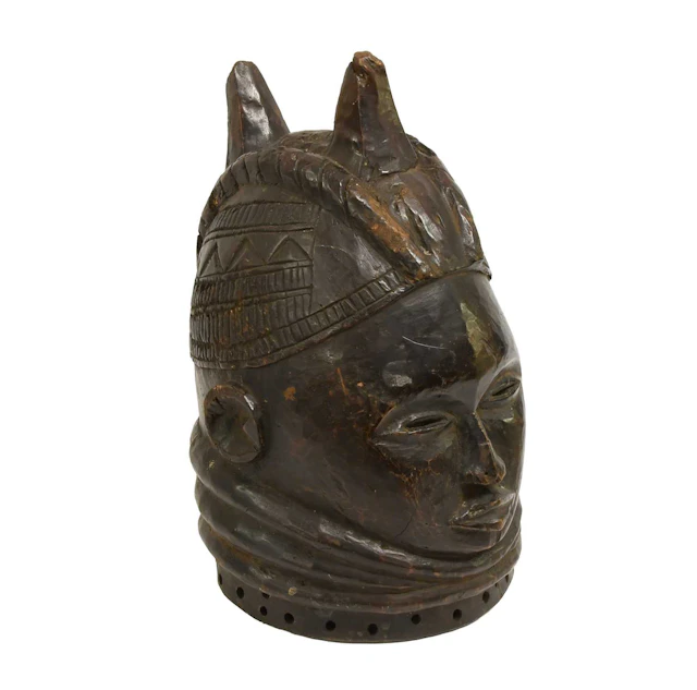 A Mende Sande Sowei Helmet Mask, Sierra Leone