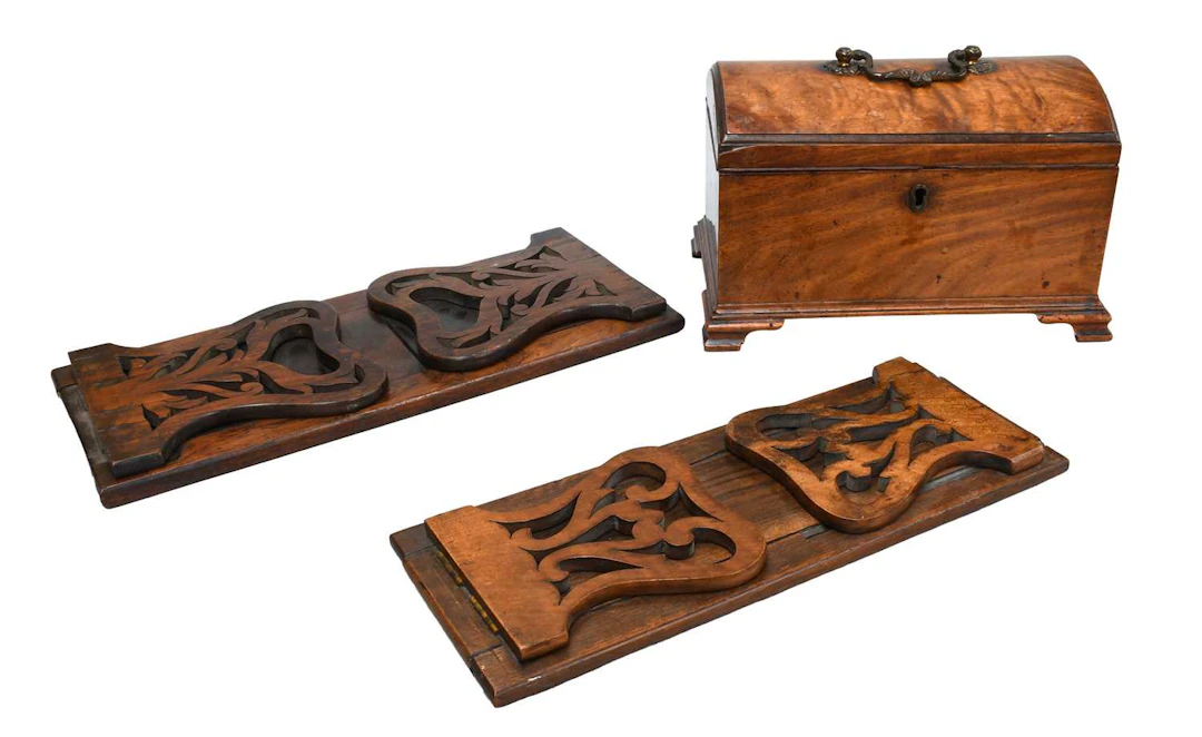 A George III Dome-Topped Mahogany Table Casket