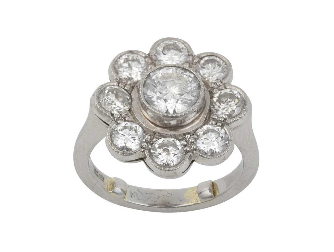 A Platinum Diamond Cluster Ring