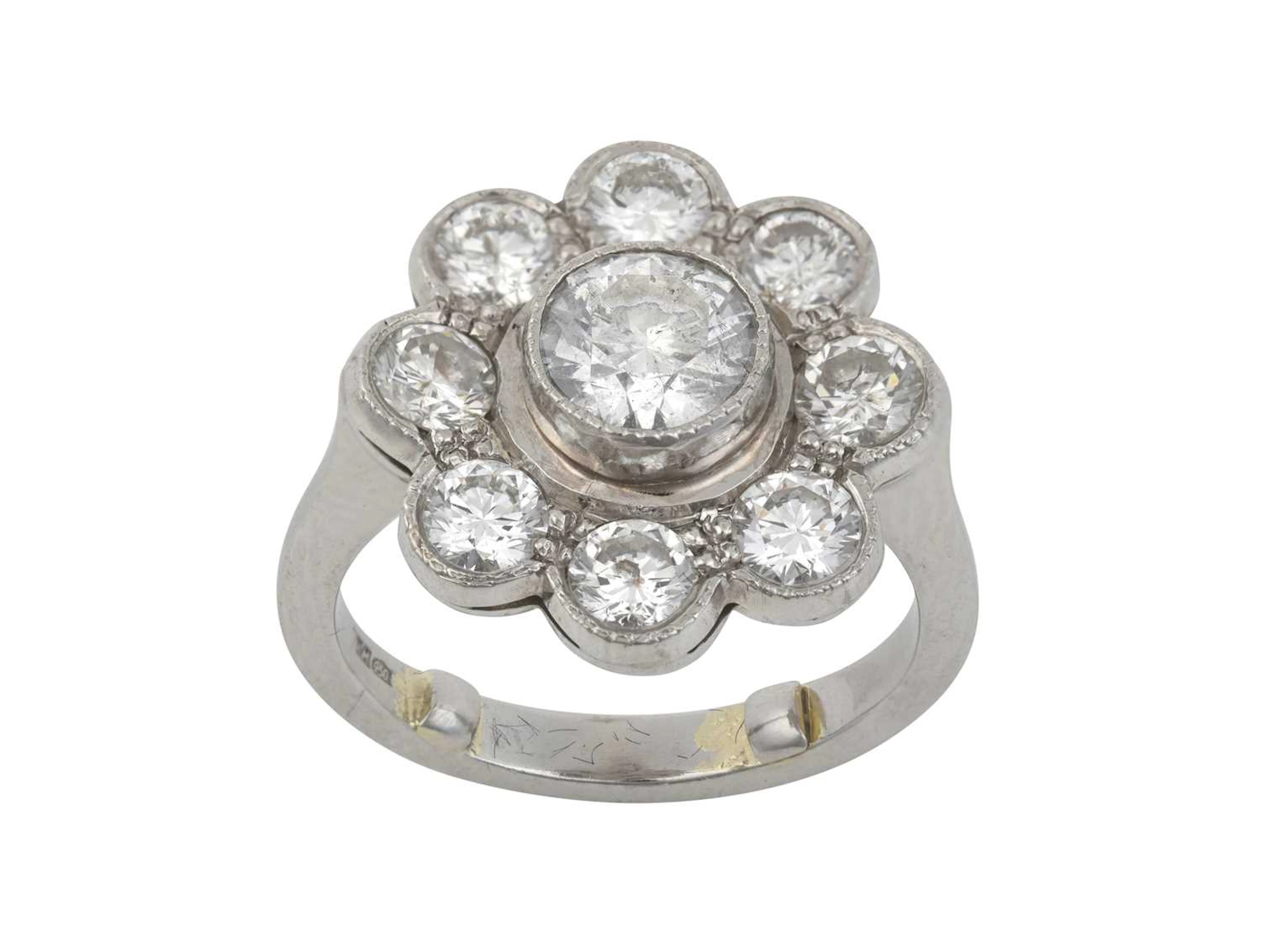 A Platinum Diamond Cluster Ring