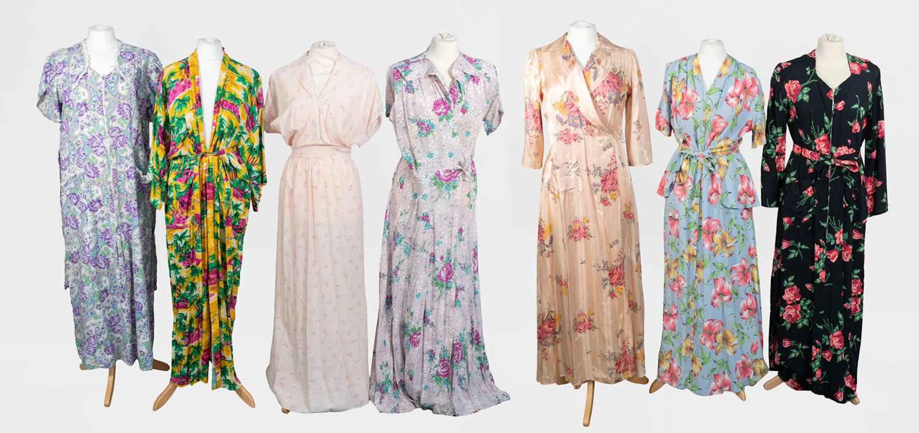 Seven Circa 1930-40s House Coats, Robes