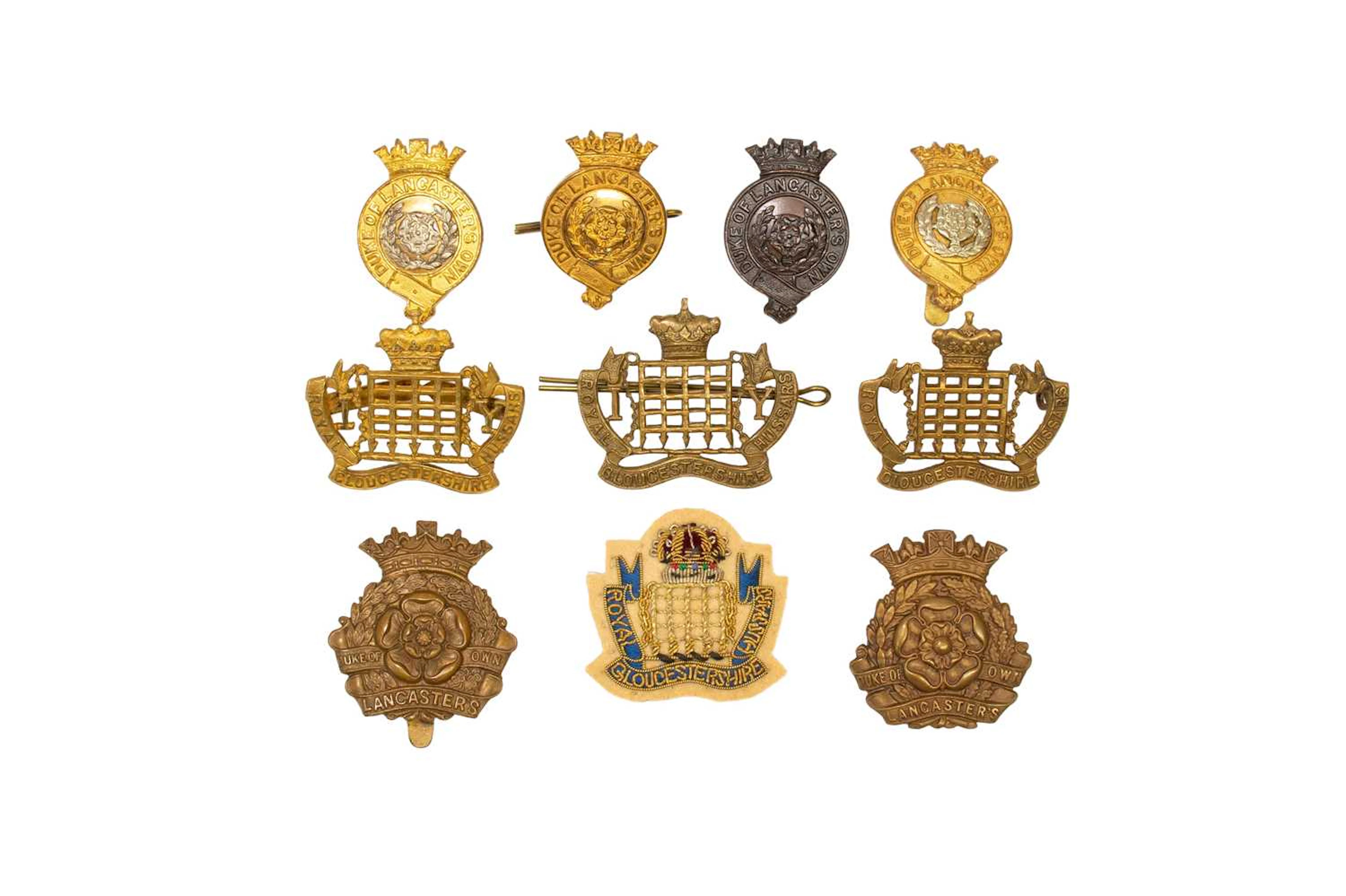 Six Cap Badges to the Duke of Lancaster's Own Yeomanry, four Cap Badges