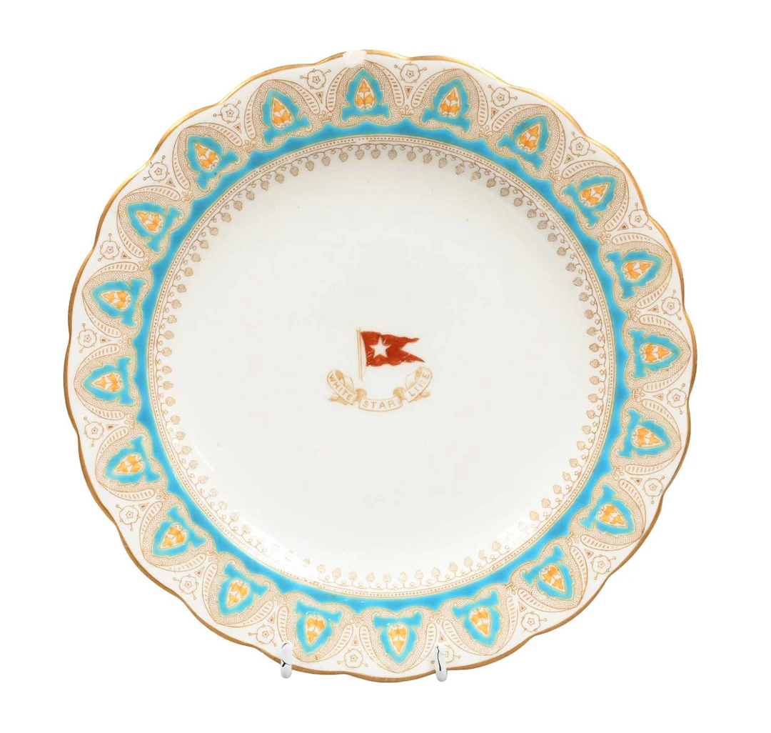 A "White Star Line" 1st Class Porcelain Side Plate, circa 1912